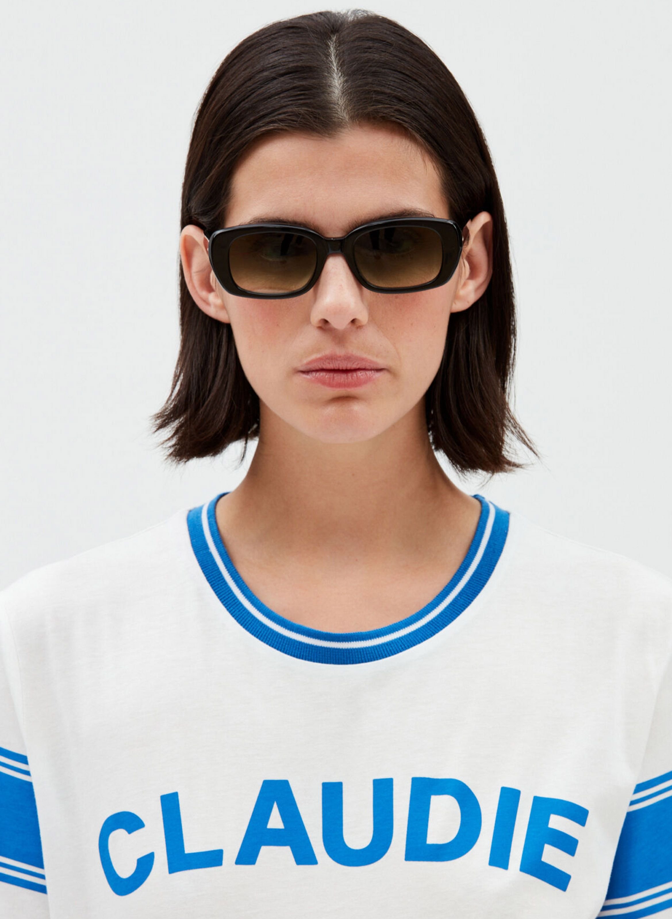 Lunettes de soleil rectangulaires CLAUDIE PIERLOT Noir