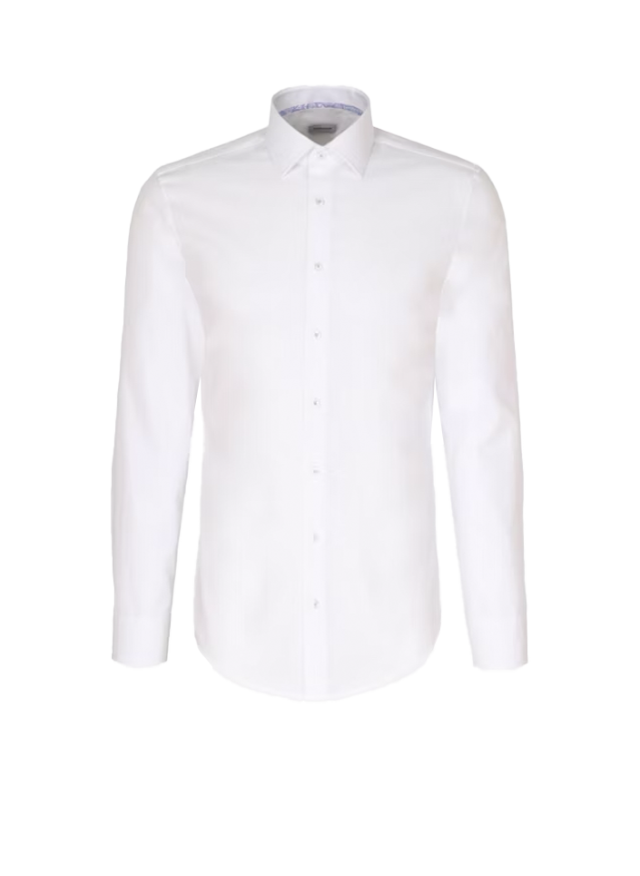 SEIDENSTICKER Chemise slim en coton Blanc