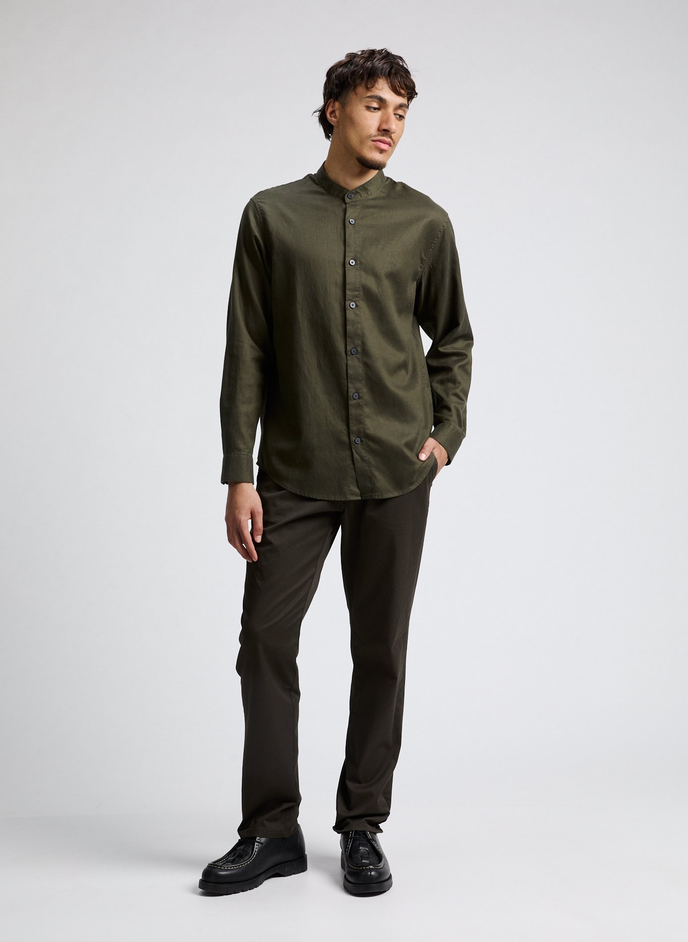 Chemise en coton  Marron