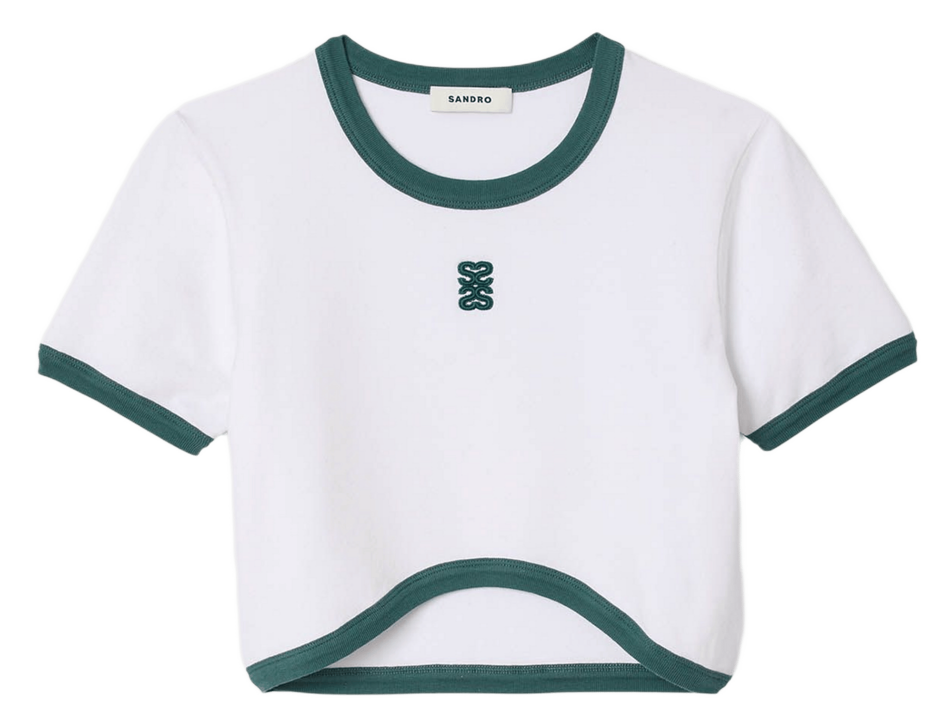 Tee-shirt col rond en coton Blanc