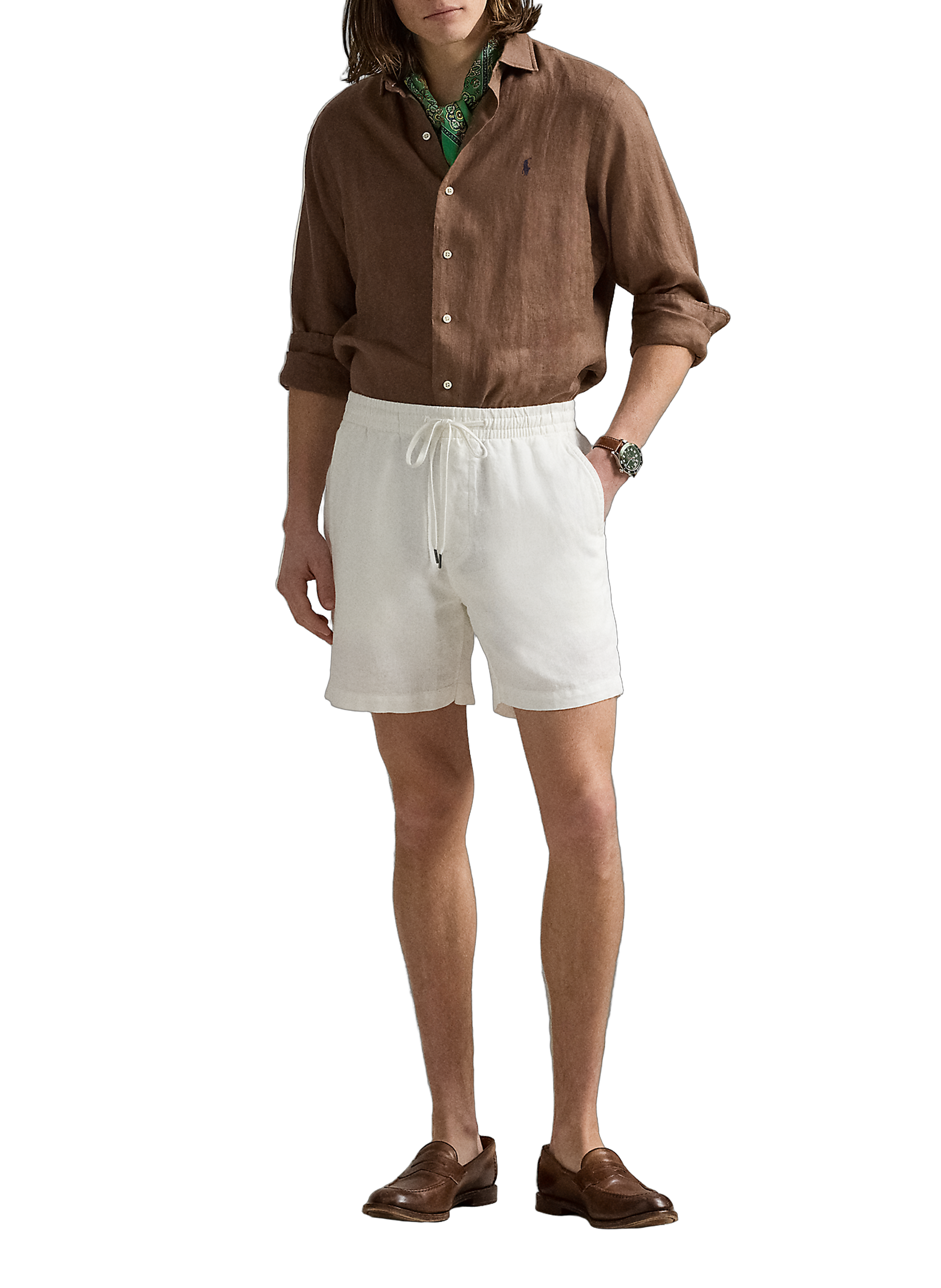 Chemise en lin POLO RALPH LAUREN Beige