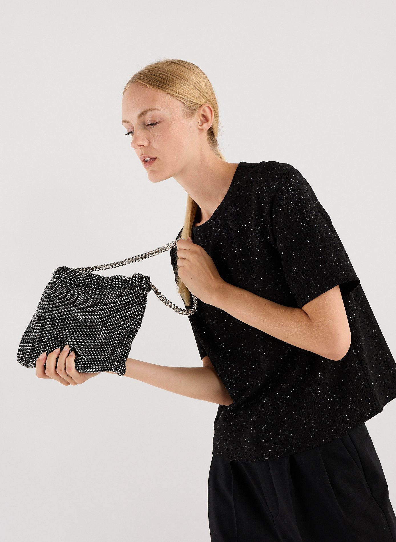 Sac à main Gloel à strass SAISON 1865 Noir