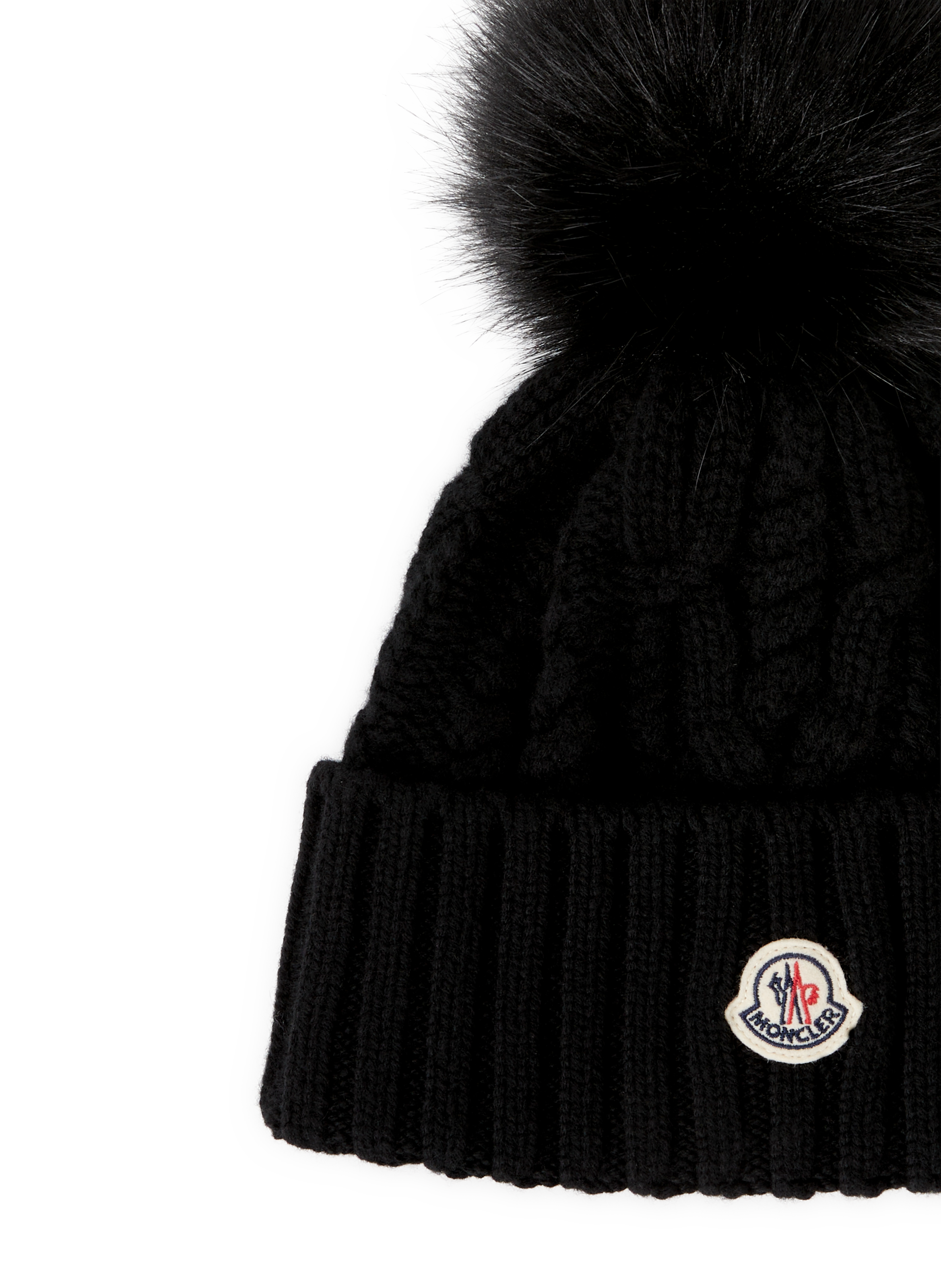 Wool and cashmere beanie MONCLER Black