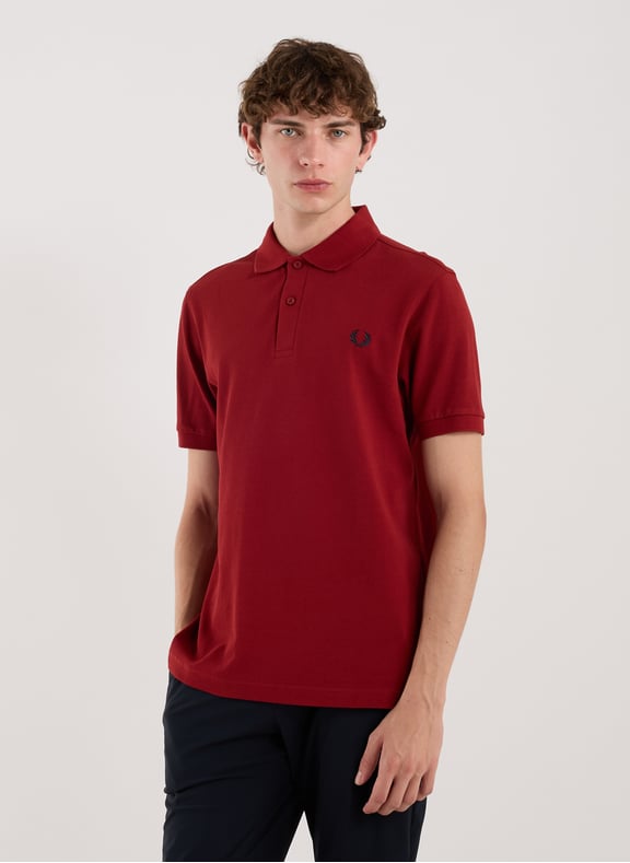 Cotton pique polo shirt Red by FRED PERRY FRED PERRY Cotton pique polo shirt Red