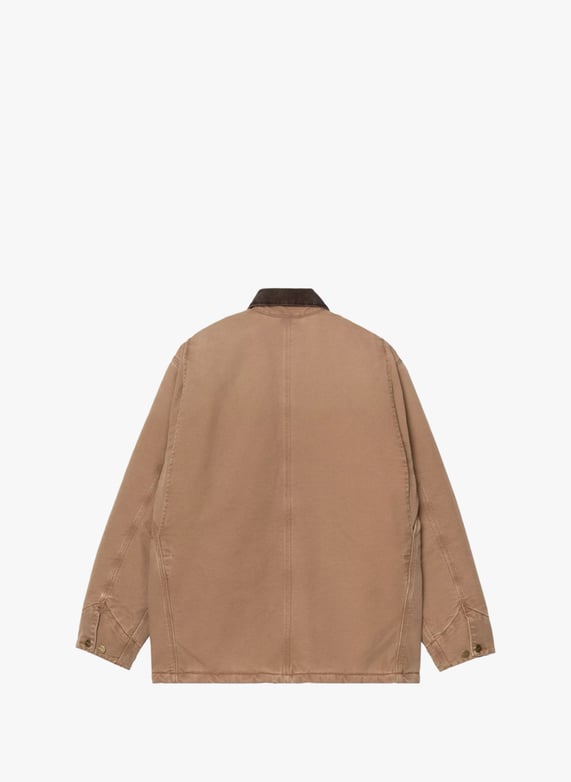 Veste ample à col contrasté en denim de coton | Beige by CARHARTT WIP Veste ample à col contrasté en denim de coton Beige