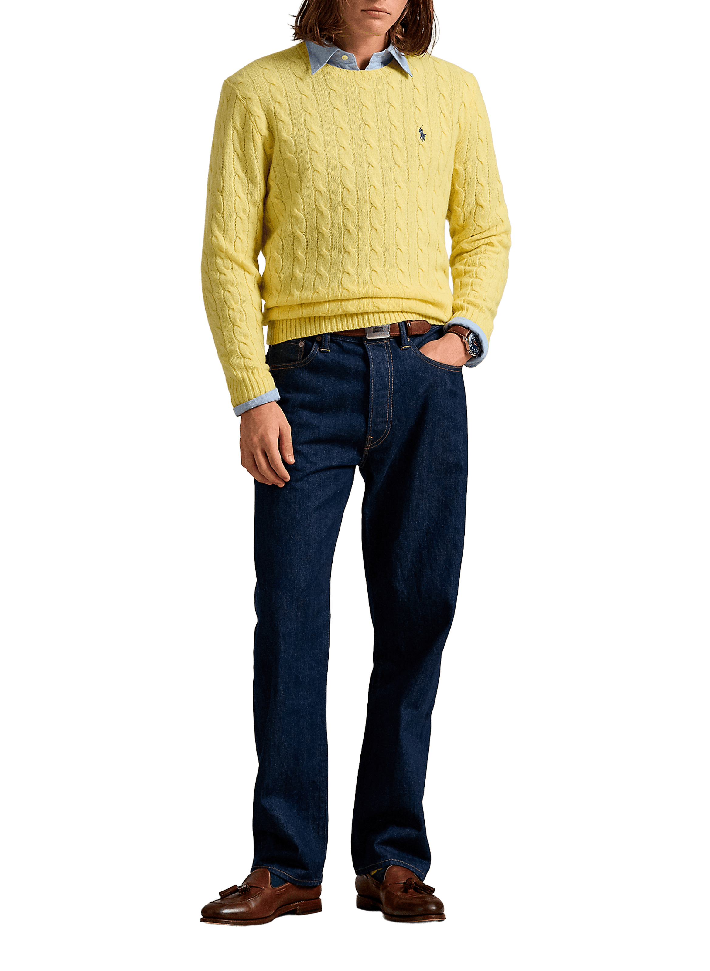 Pull en laine et cachemire POLO RALPH LAUREN Jaune