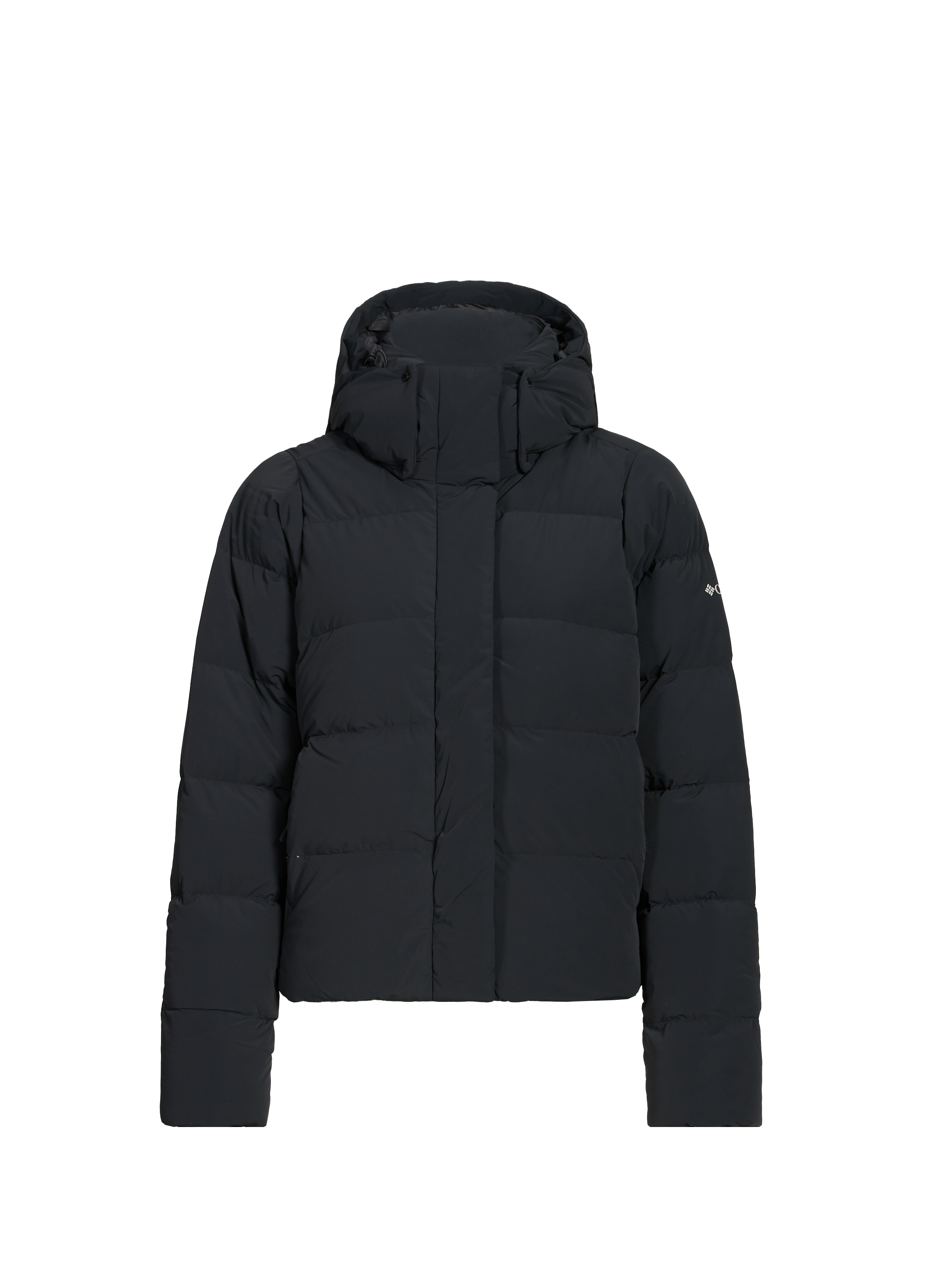 COLUMBIA Short hooded puffer jacket Amaze Puff Black