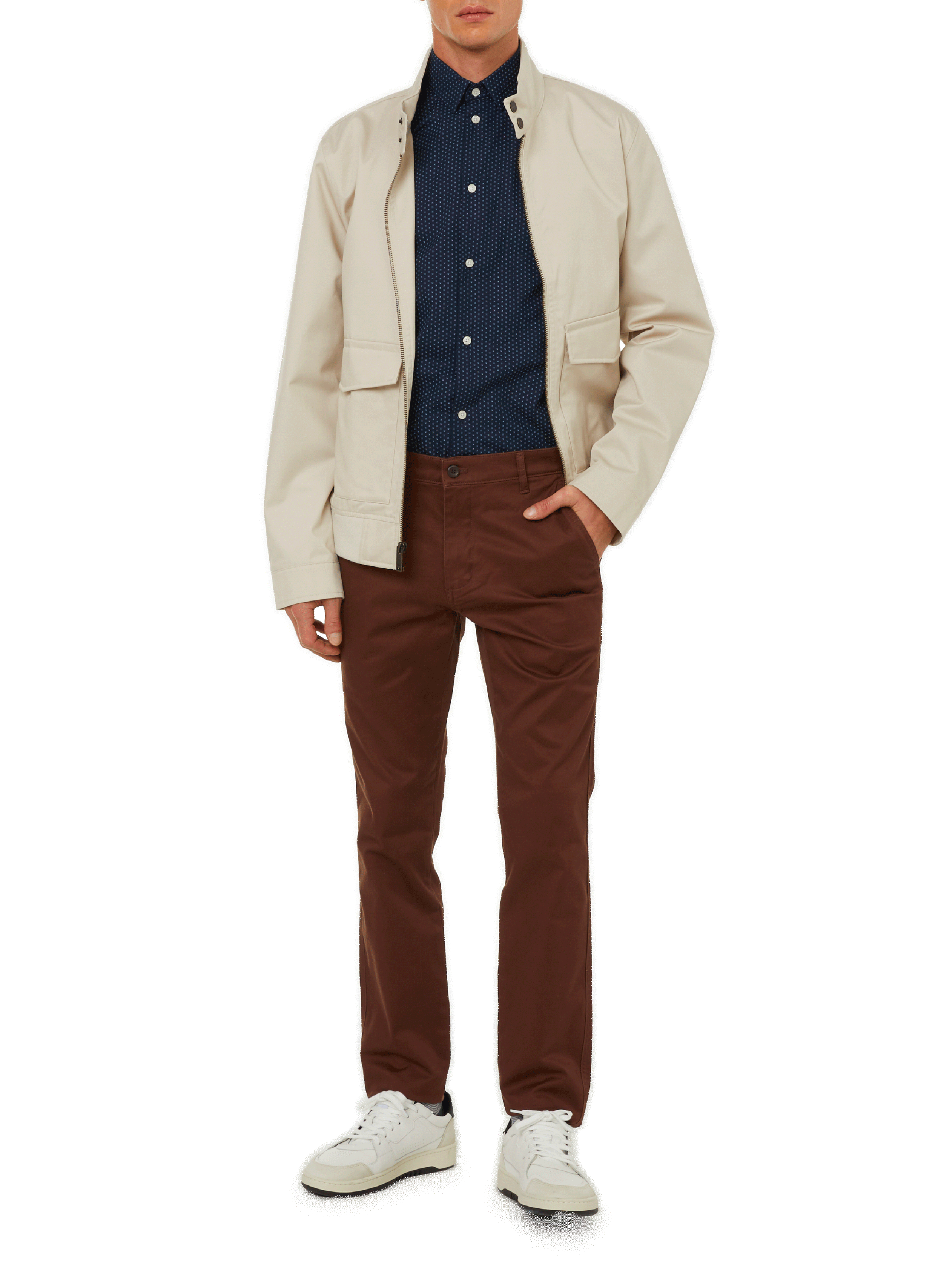 Chemise droite en coton AU PRINTEMPS PARIS Bleu