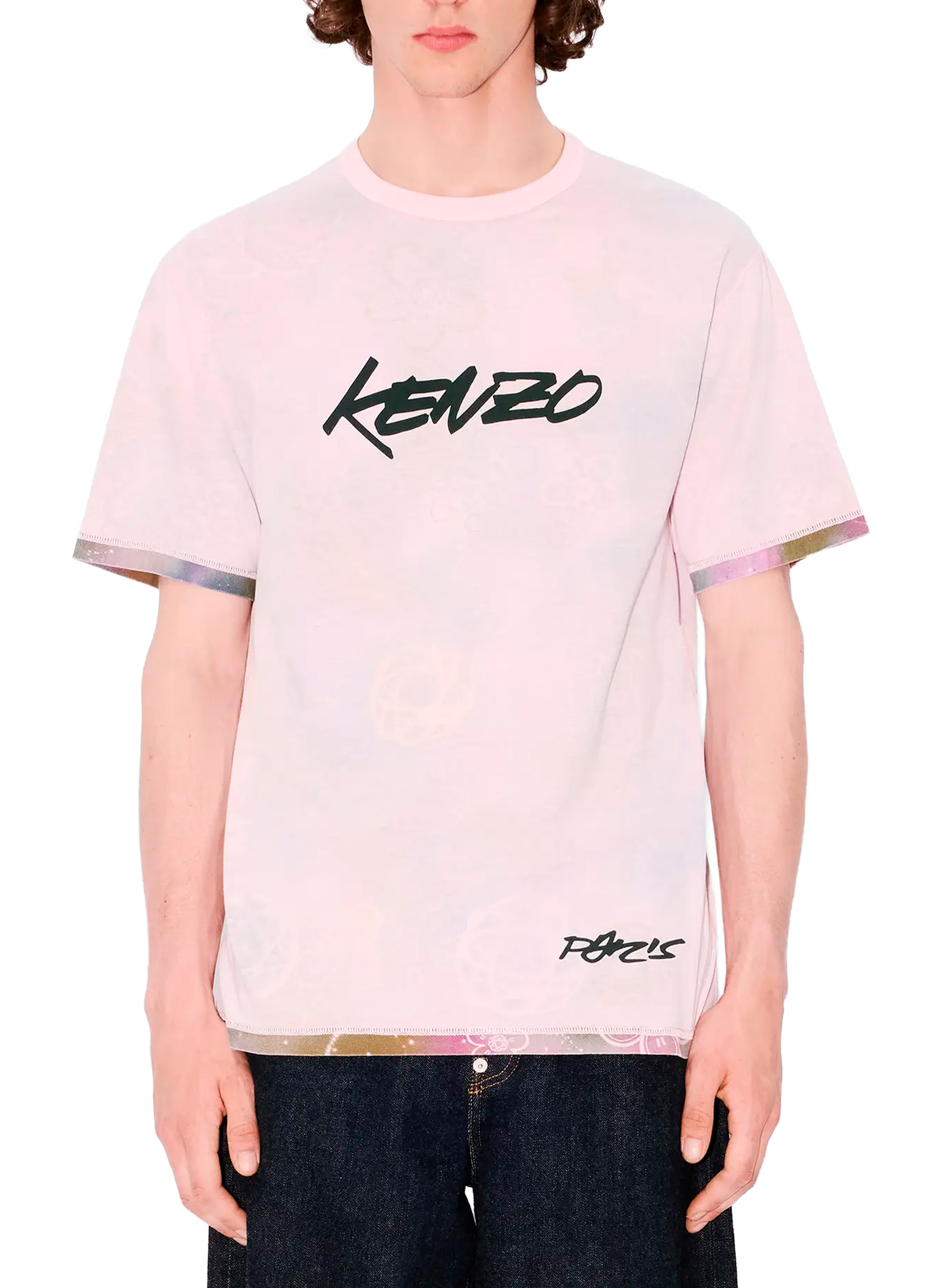 KENZO T-shirt à motif Rose