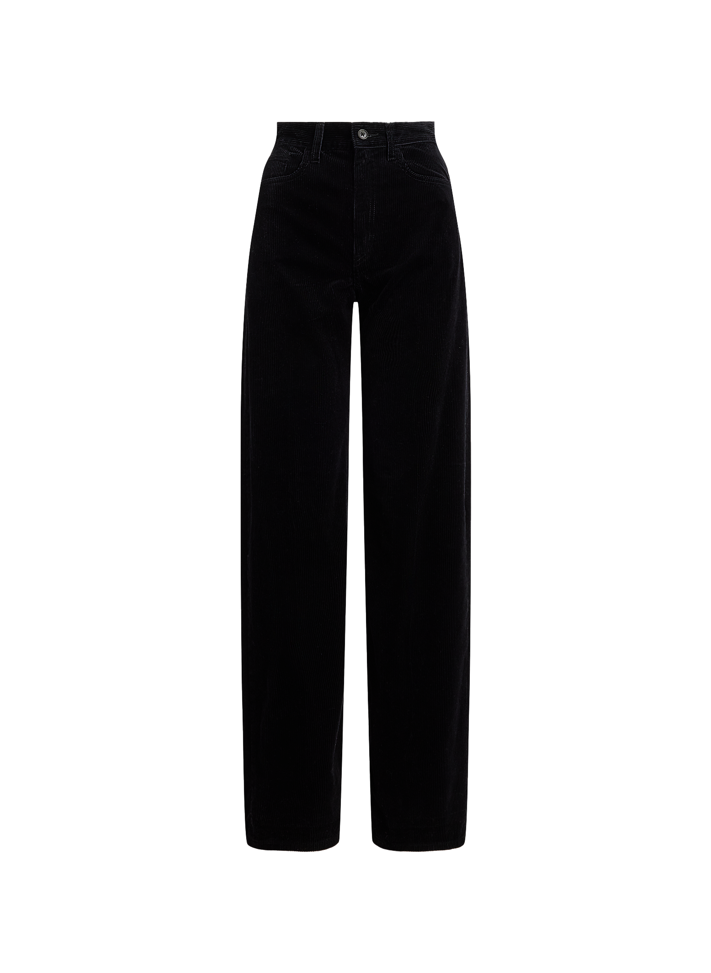 POLO RALPH LAUREN Pantalon droit en velours côtelé en coton Noir