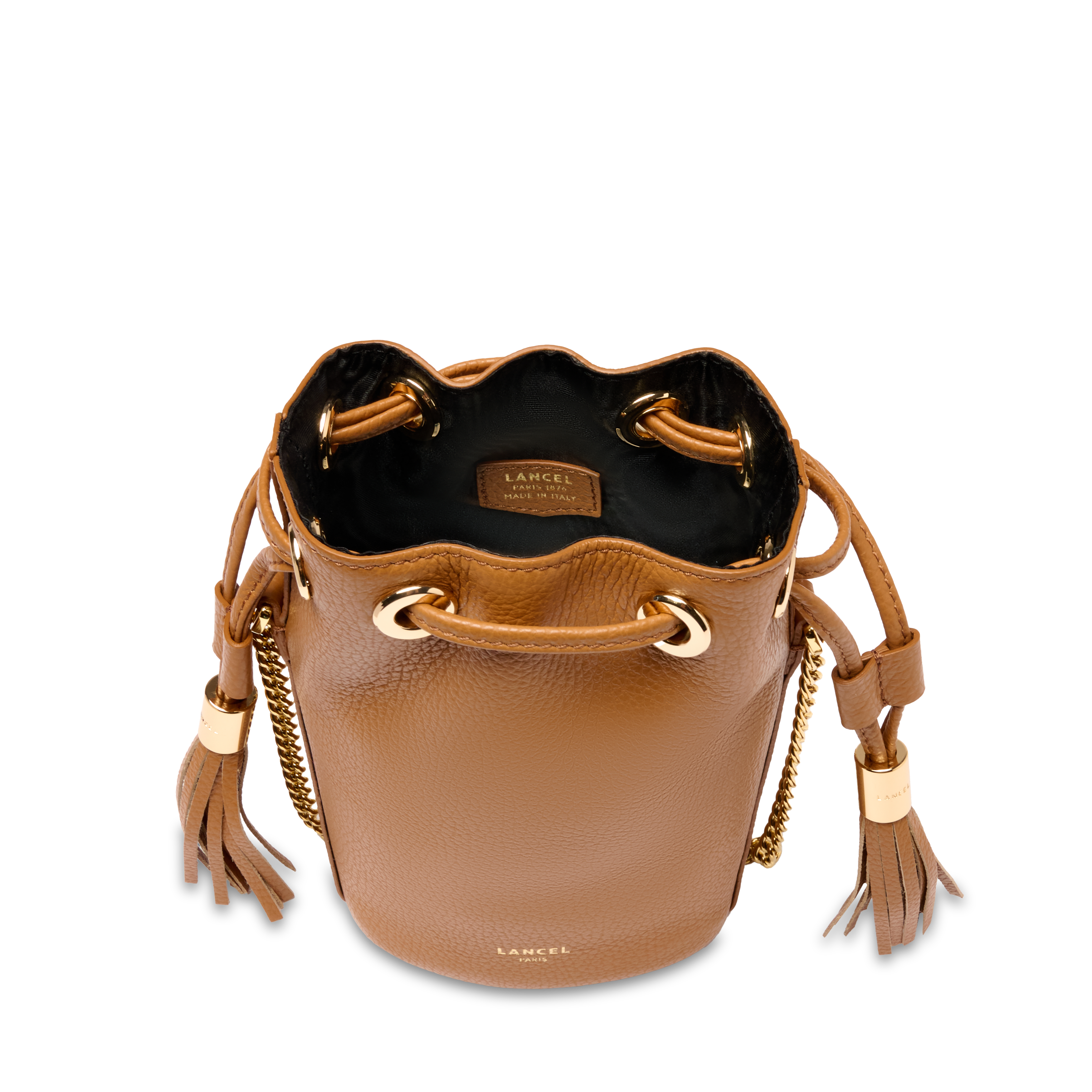 Mini sac seau premier flirt de lancel en cuir LANCEL Marron