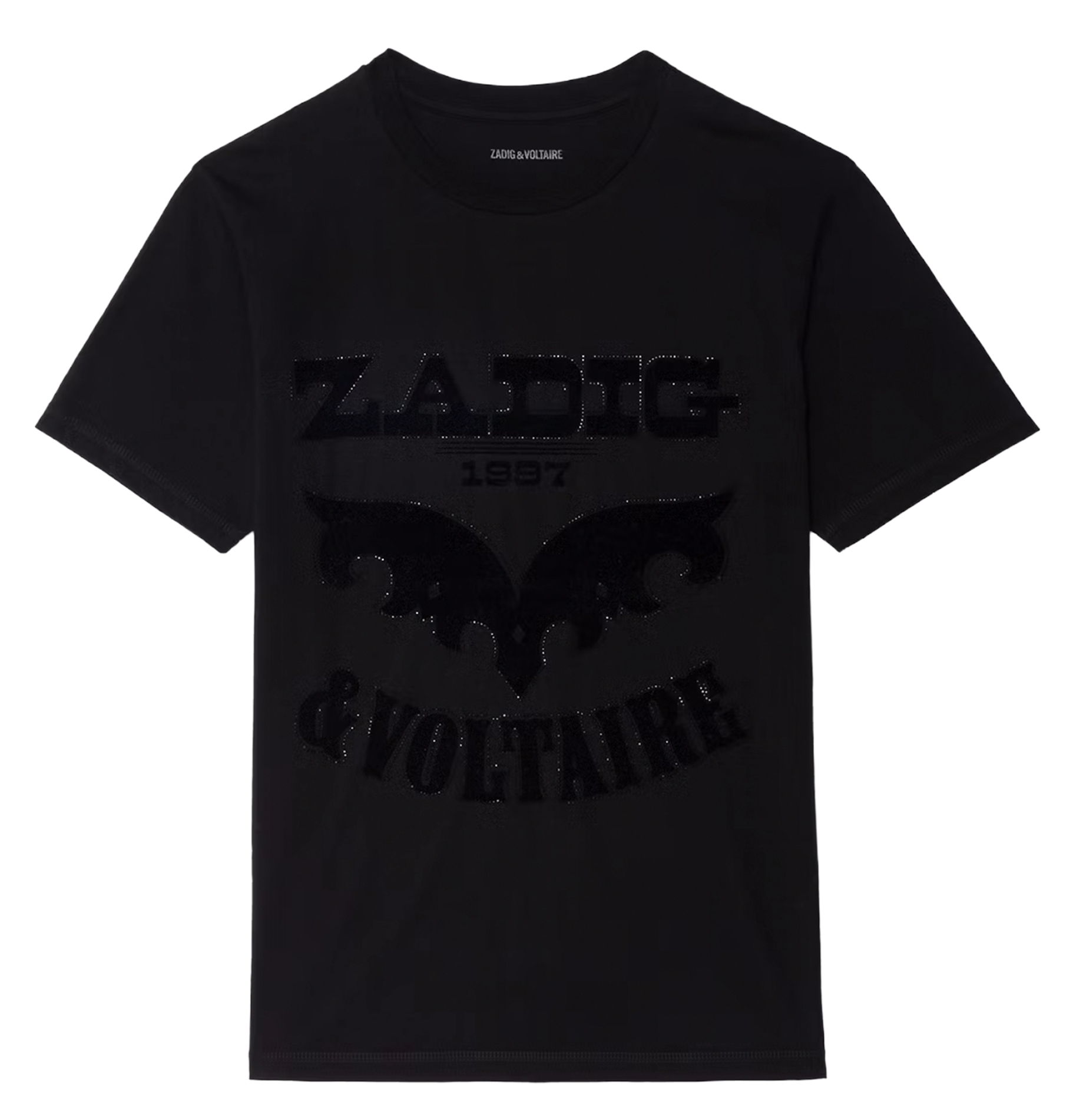 Tee-shirt oversize en coton sérigraphié edwin ZADIG&VOLTAIRE Noir