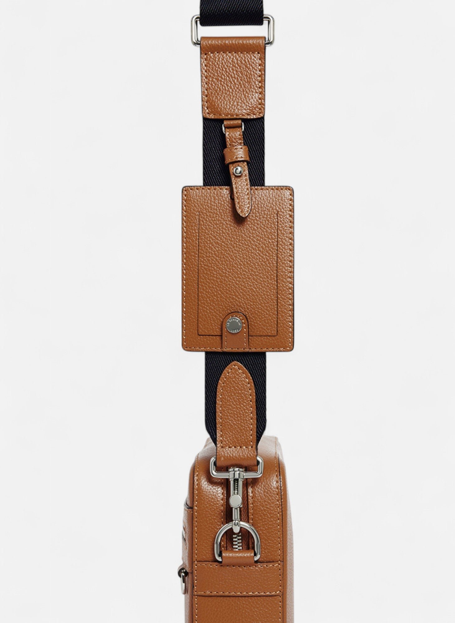 Petite sacoche Emile en cuir grainé LE TANNEUR Marron