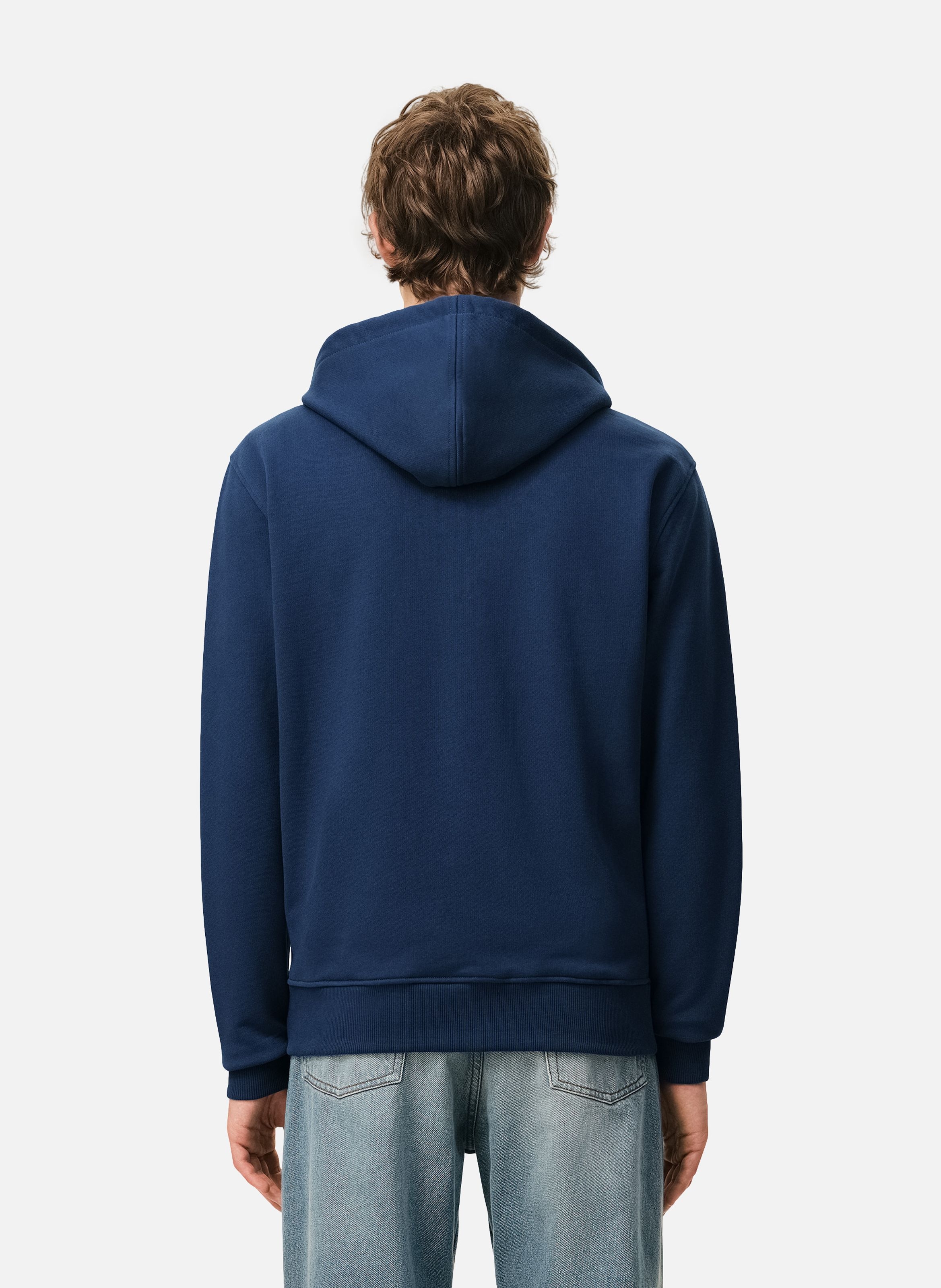 Hoodie zippé ami de coeur en coton AMI PARIS Bleu