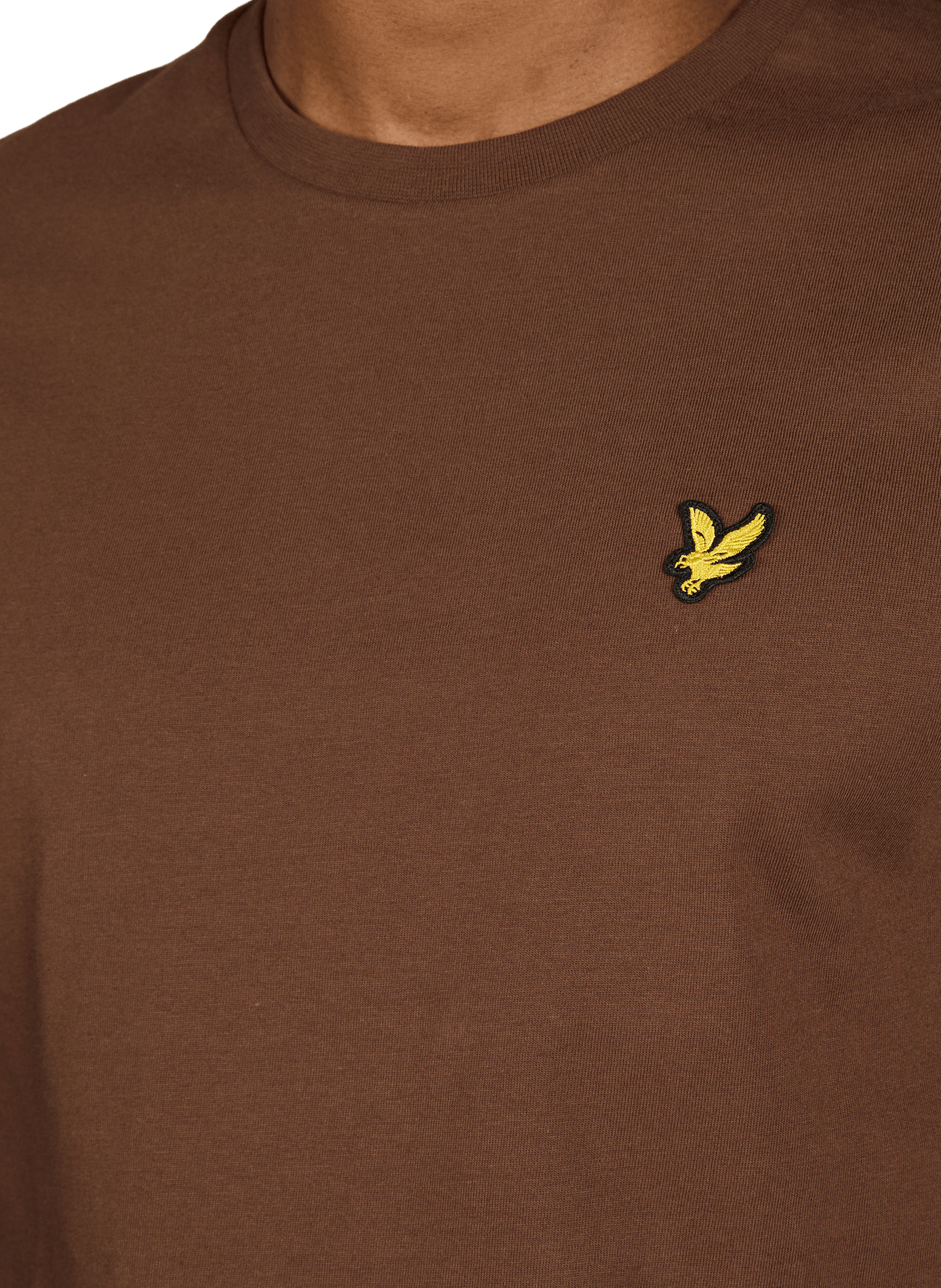 T-shirt à col rond en coton LYLE & SCOTT Marron