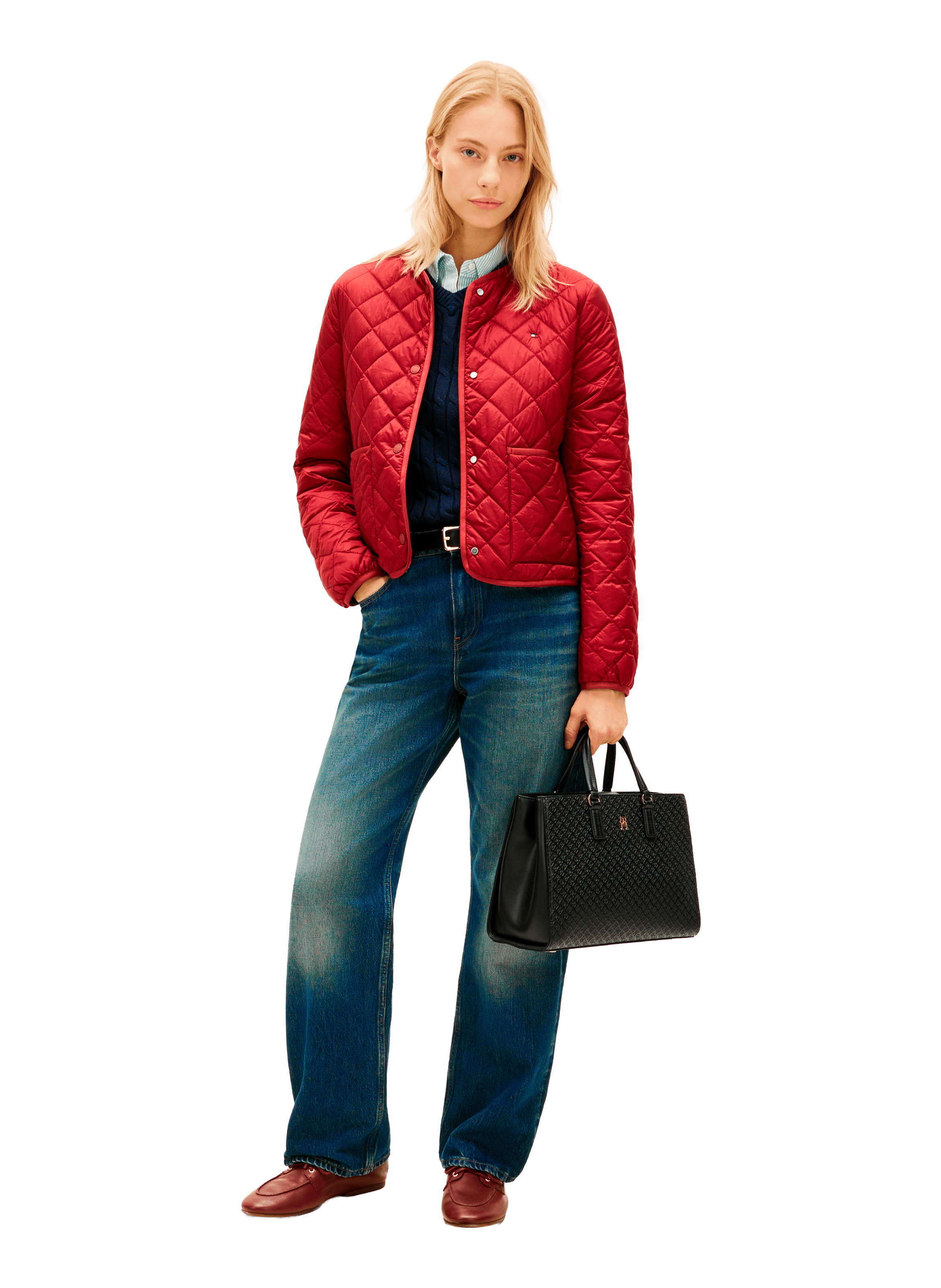 Sac à main à monogramme TH TOMMY HILFIGER Noir