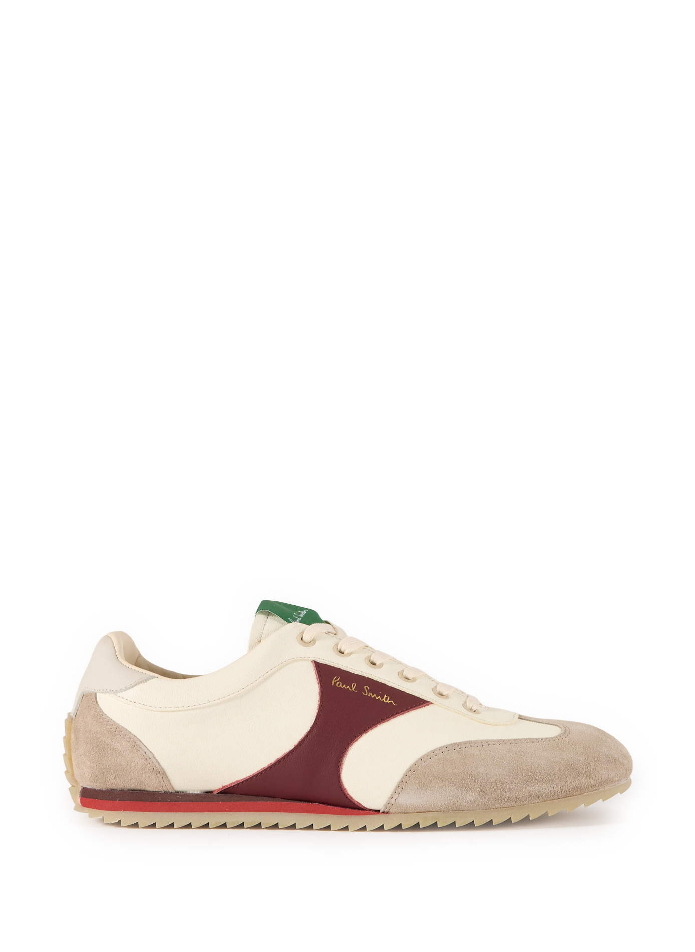 Text translated to English:
Chilly leather wedge sneakers PAUL SMITH White