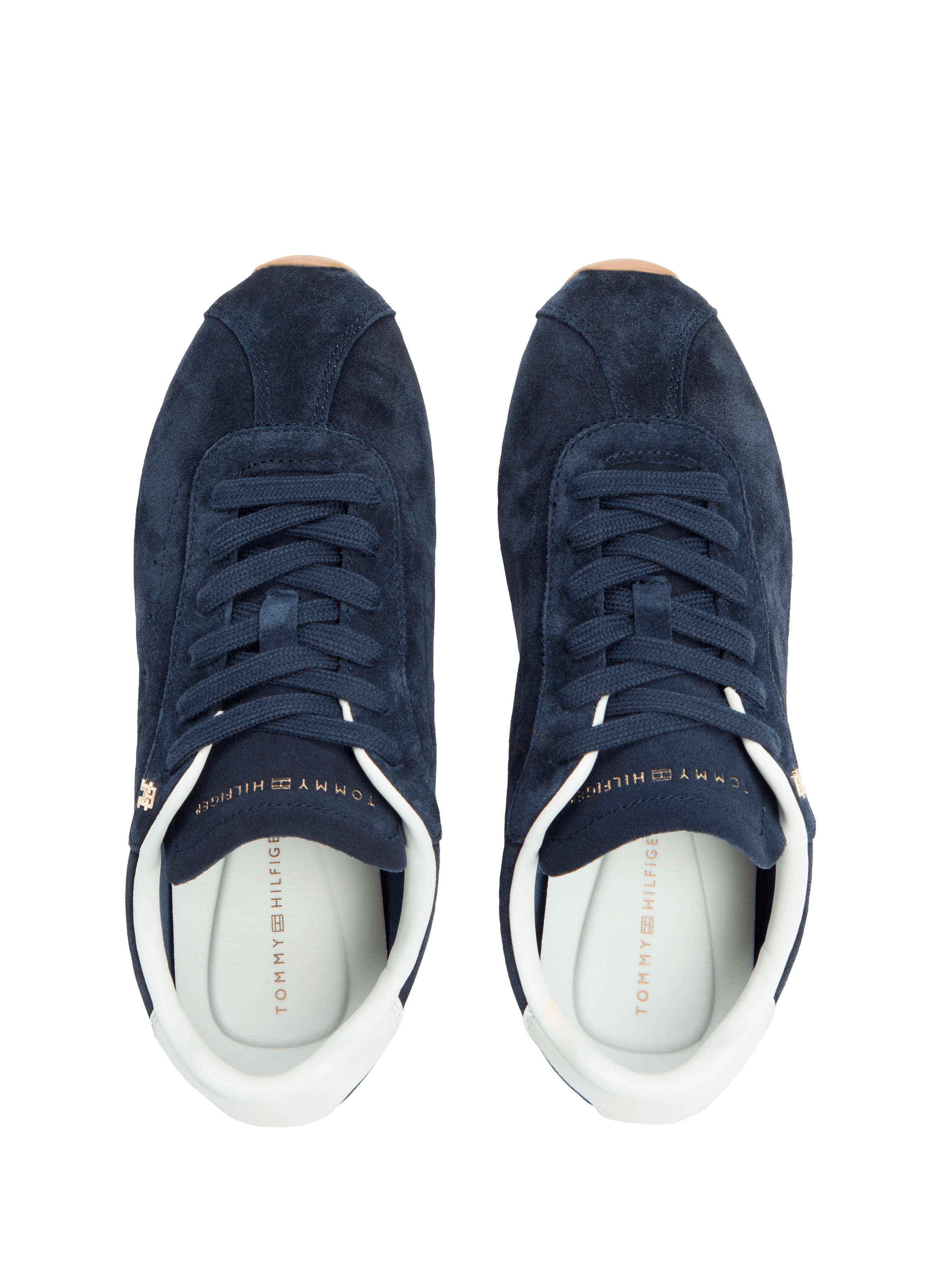 Baskets basses en cuir TOMMY HILFIGER Bleu