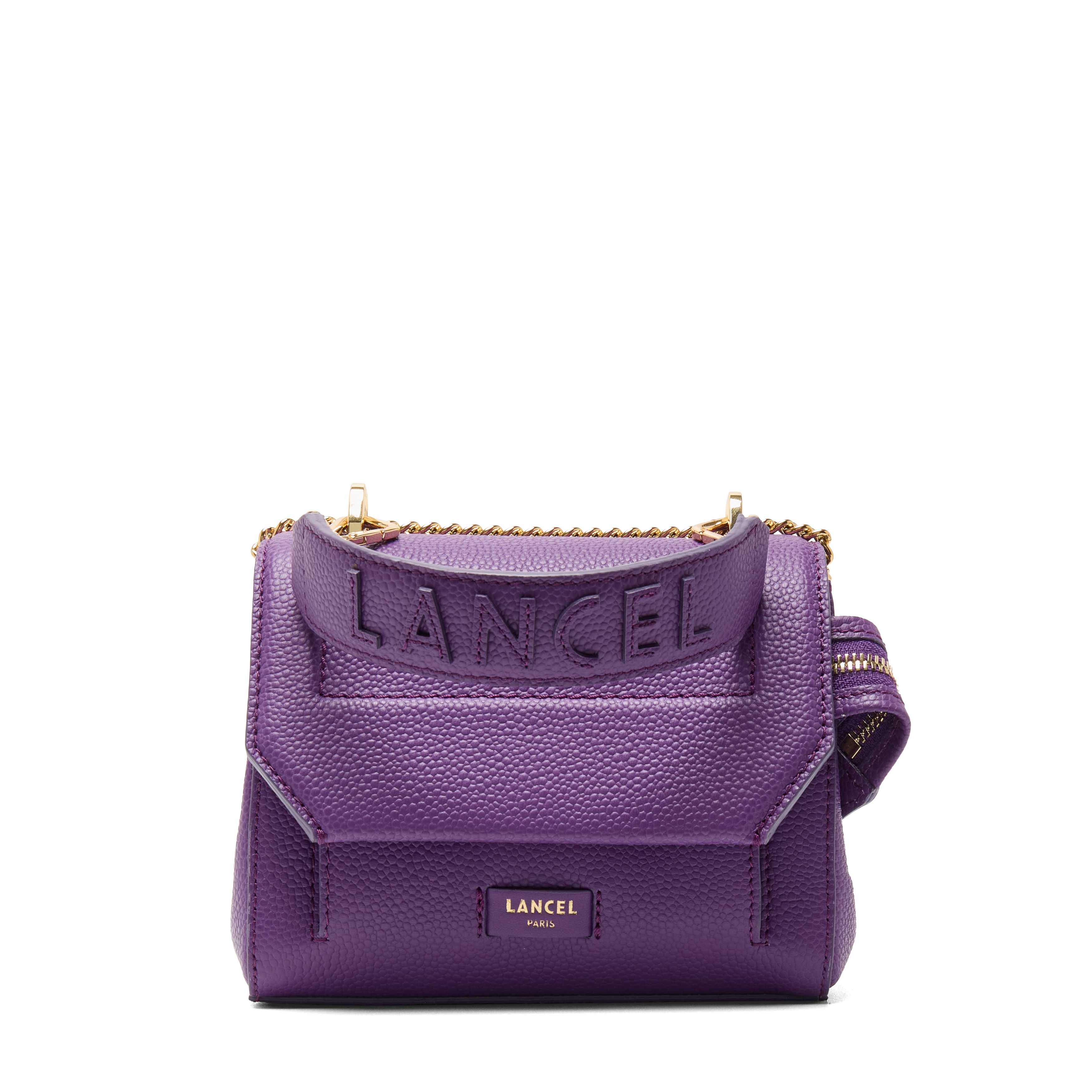 Sac rabat s ninon de lancel en cuir  Figue