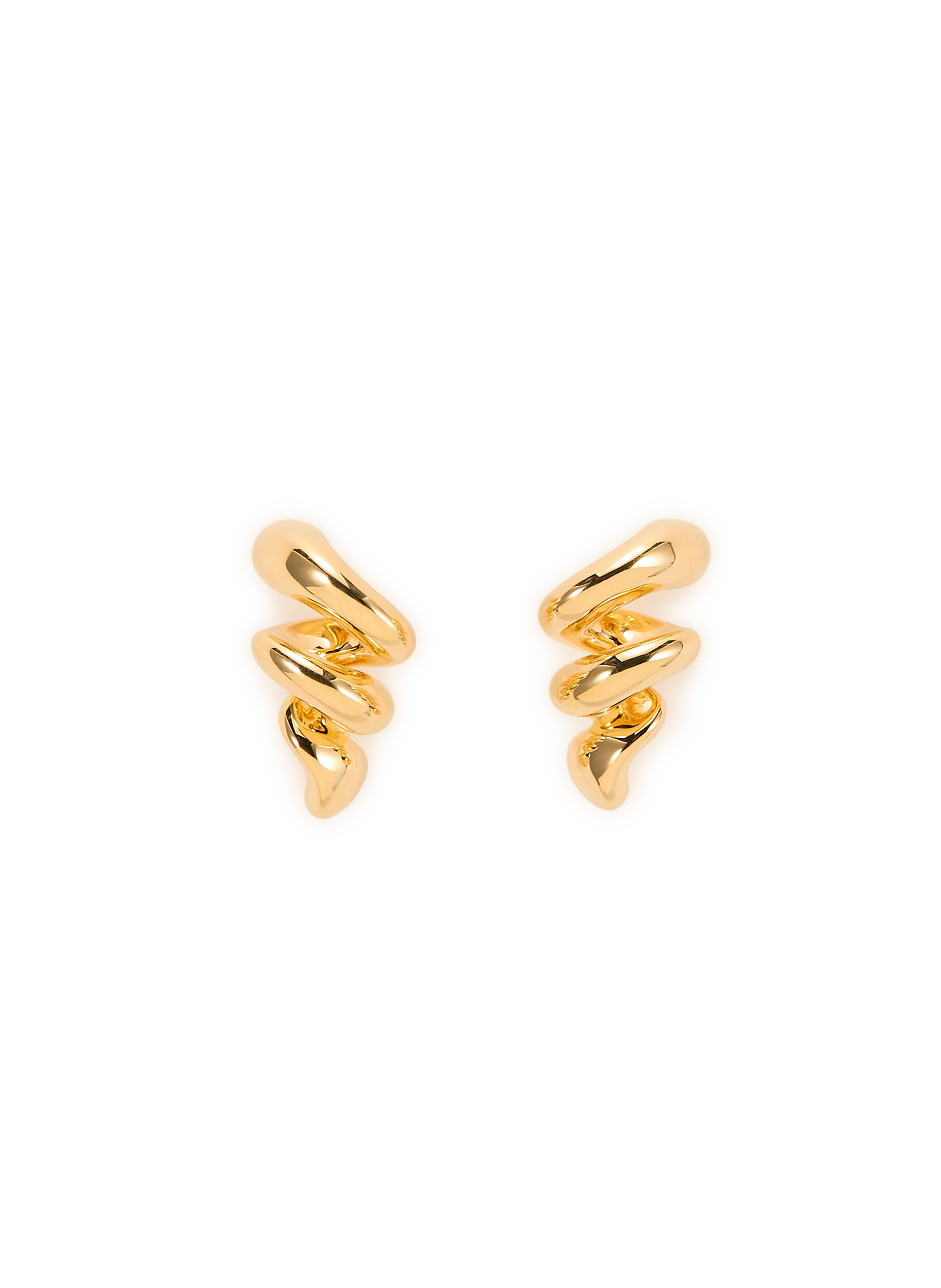 Boucles d'oreille Coil Crawler en argent MARIA BLACK Doré