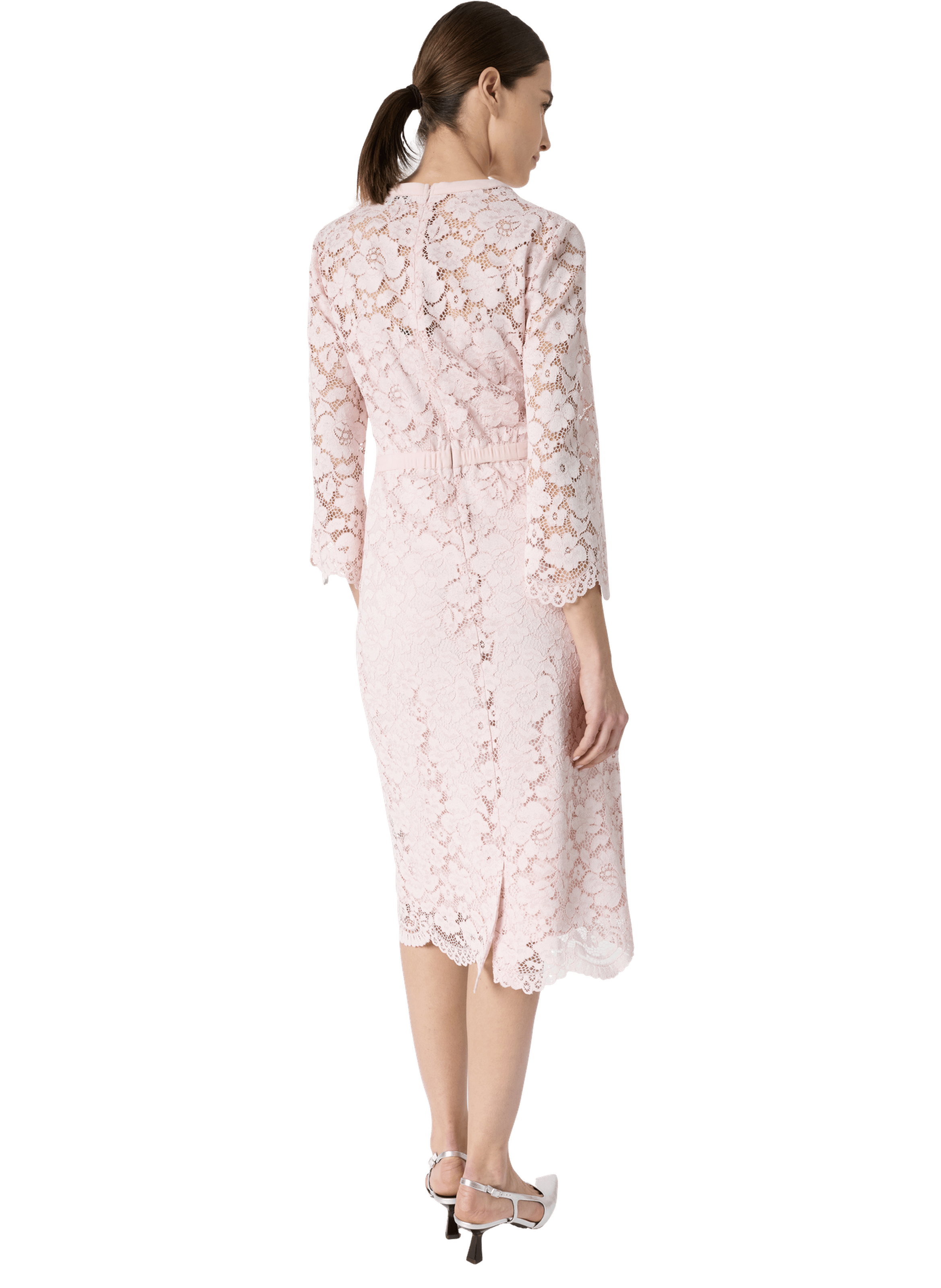 Robe mi-longue en dentelle - RADIA GERARD DAREL Beige