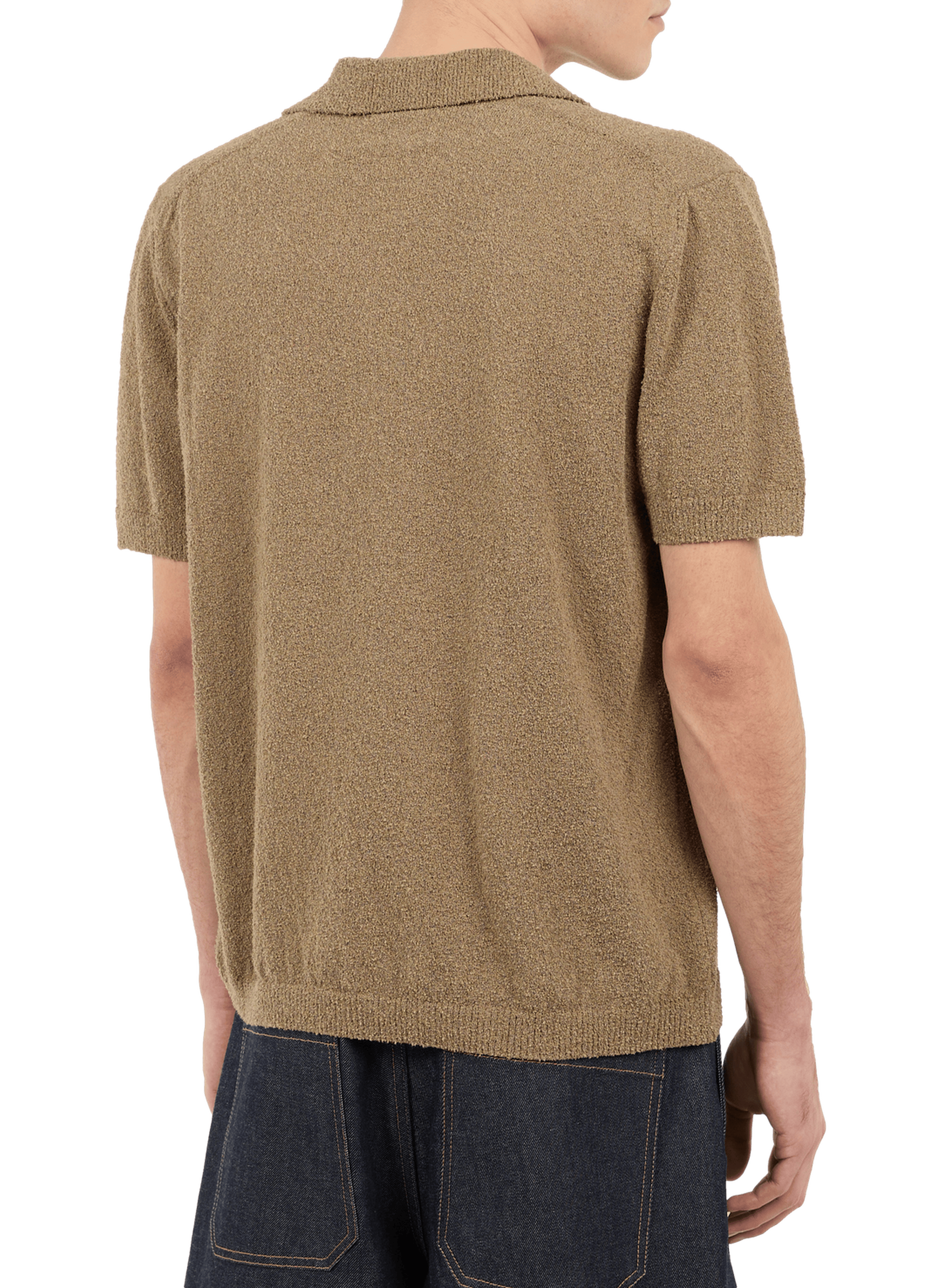 Short-sleeved blended cotton Hula polo SAISON 1865 Khaki