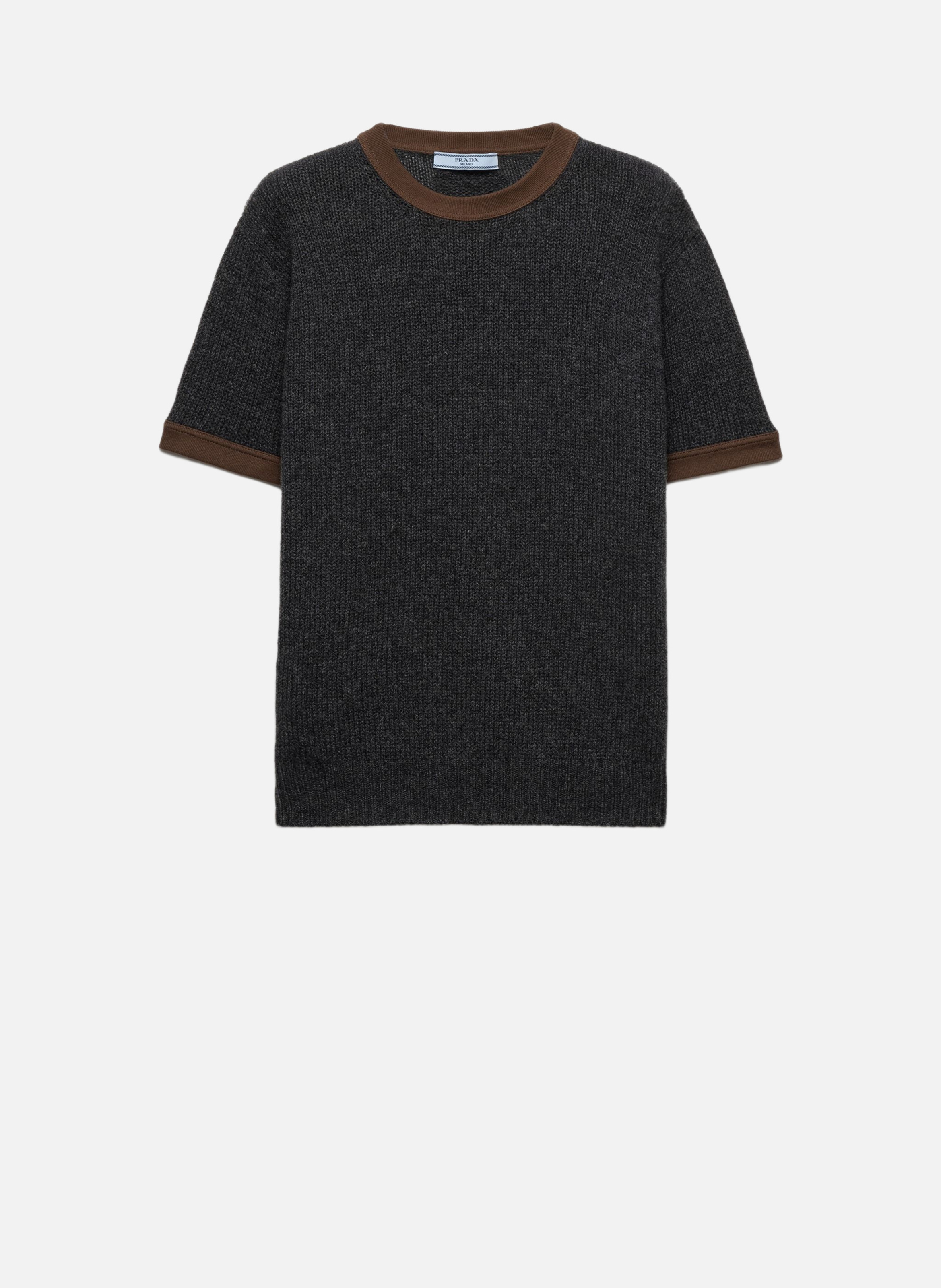 Pull à col rond en cachemire PRADA Gris