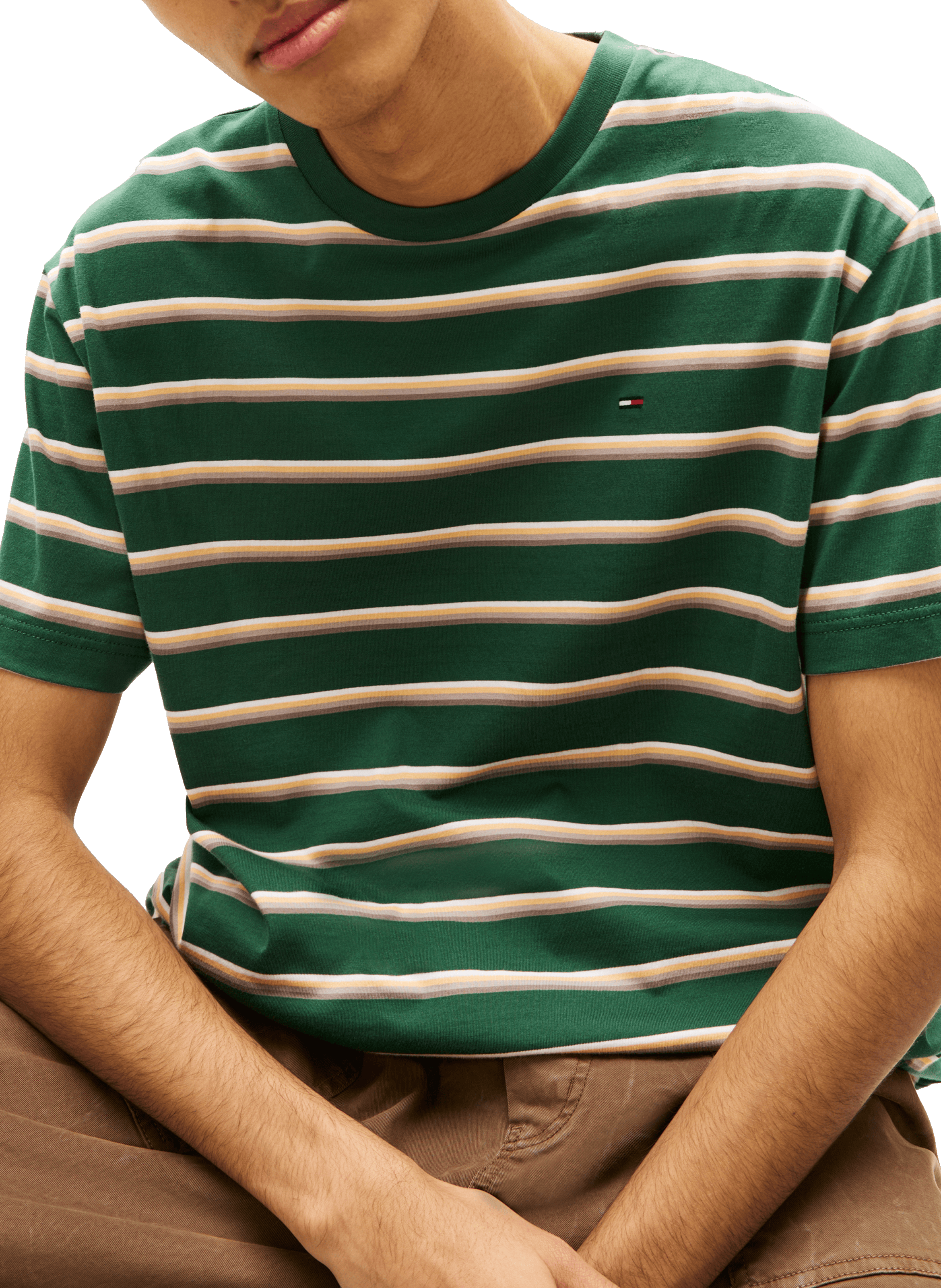 Straight-fit striped cotton T-shirt TOMMY HILFIGER Multicolour