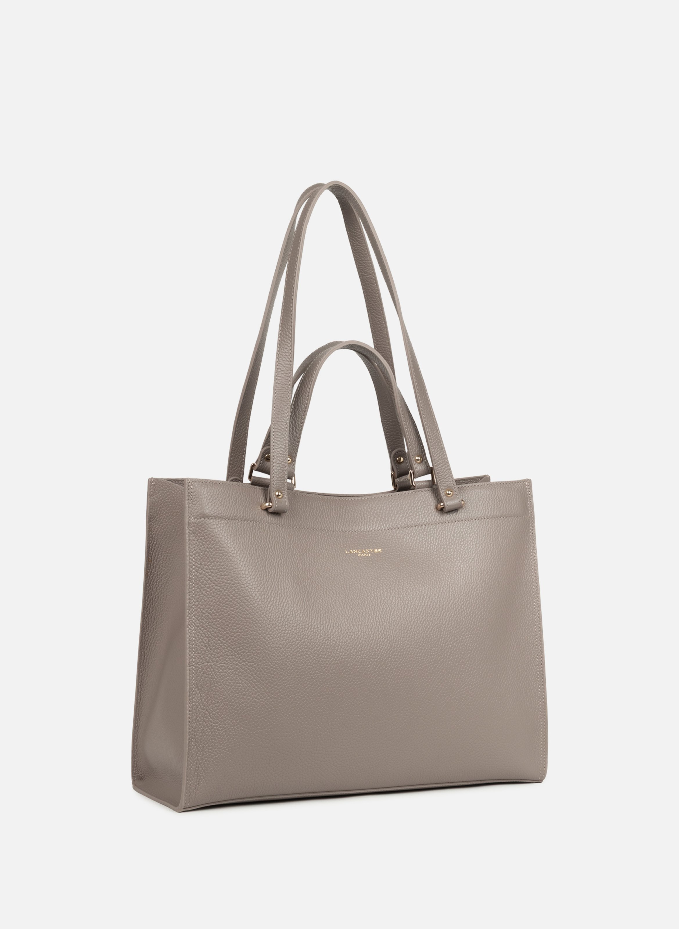 Extra large tote bag - foulonné double LANCASTER Grey