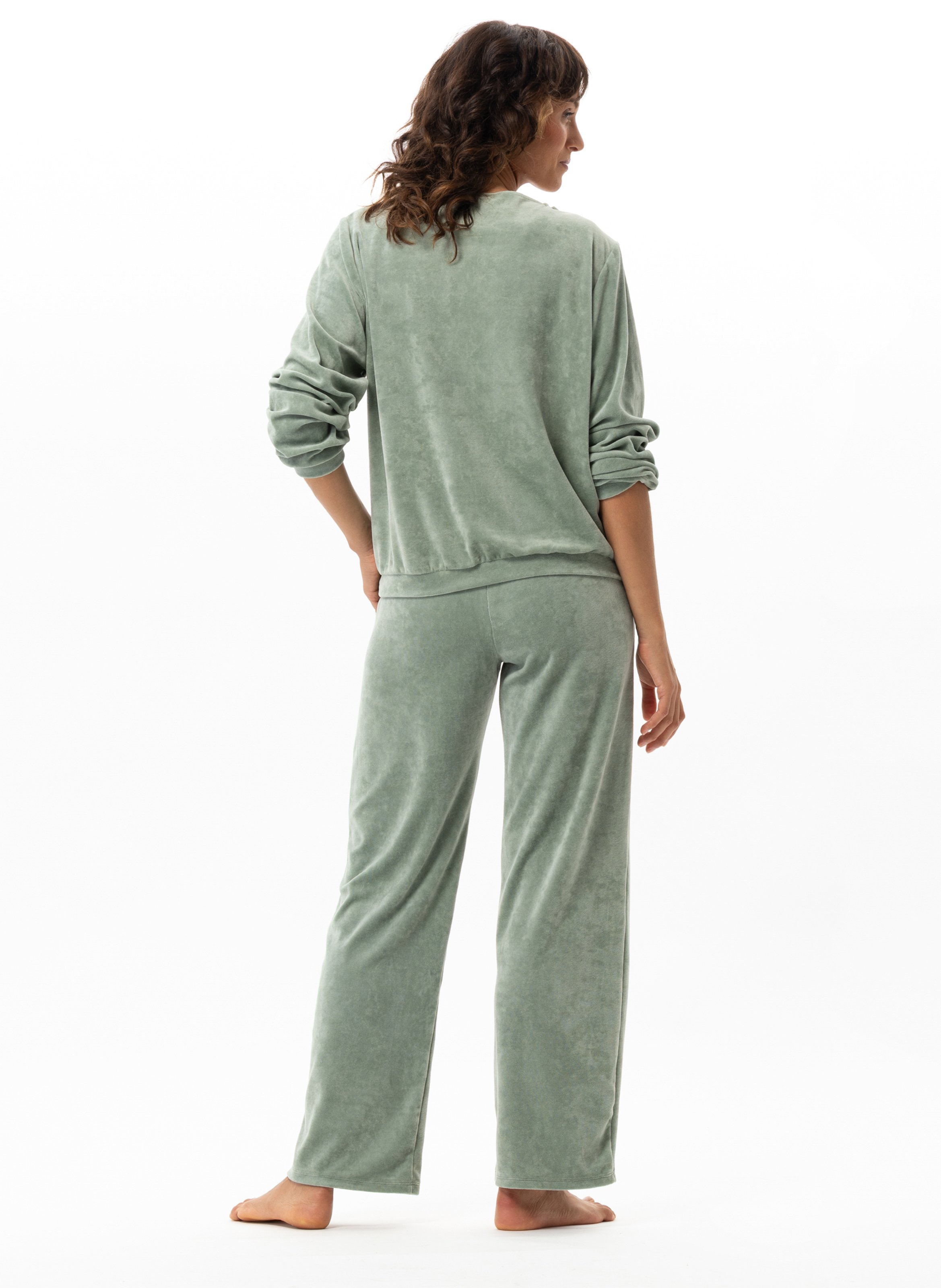 Ensemble homewear en velours relax 222 LE CHAT Vert