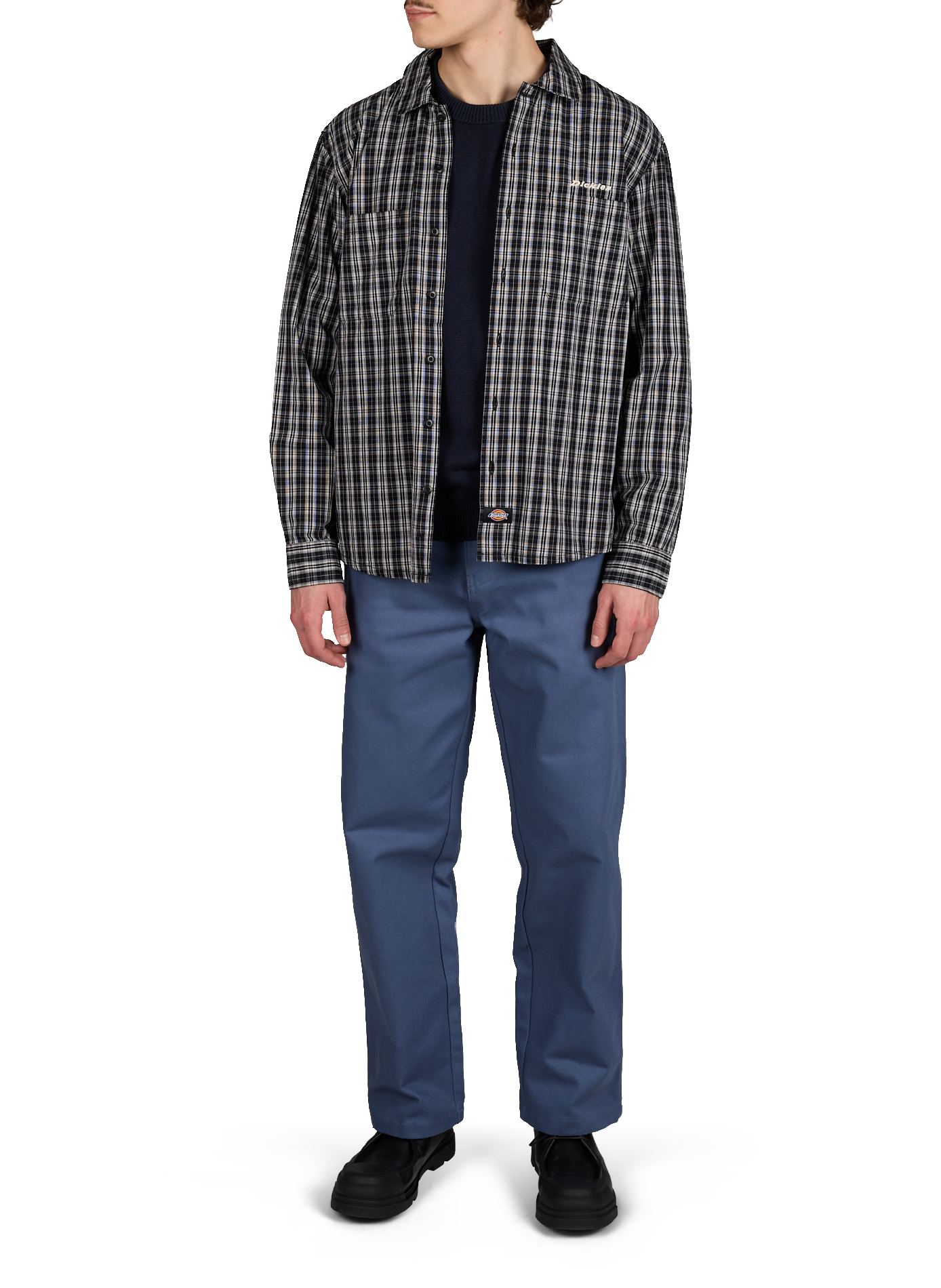 Pantalon uni détail broderie DICKIES Bleu