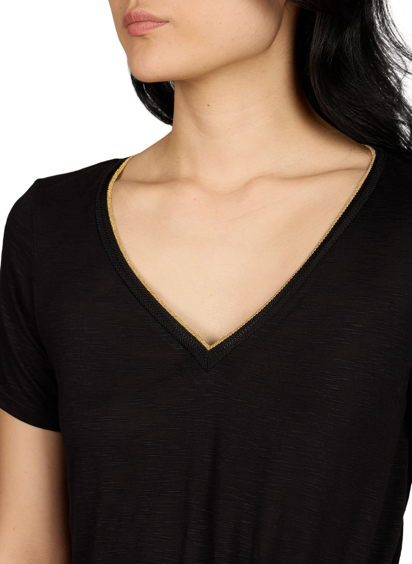 Vinoel V-neck T-shirt VILA Black