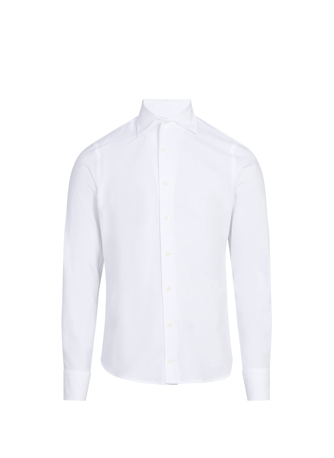 Chemise unie à manches longues en coton VAN LAACK Blanc