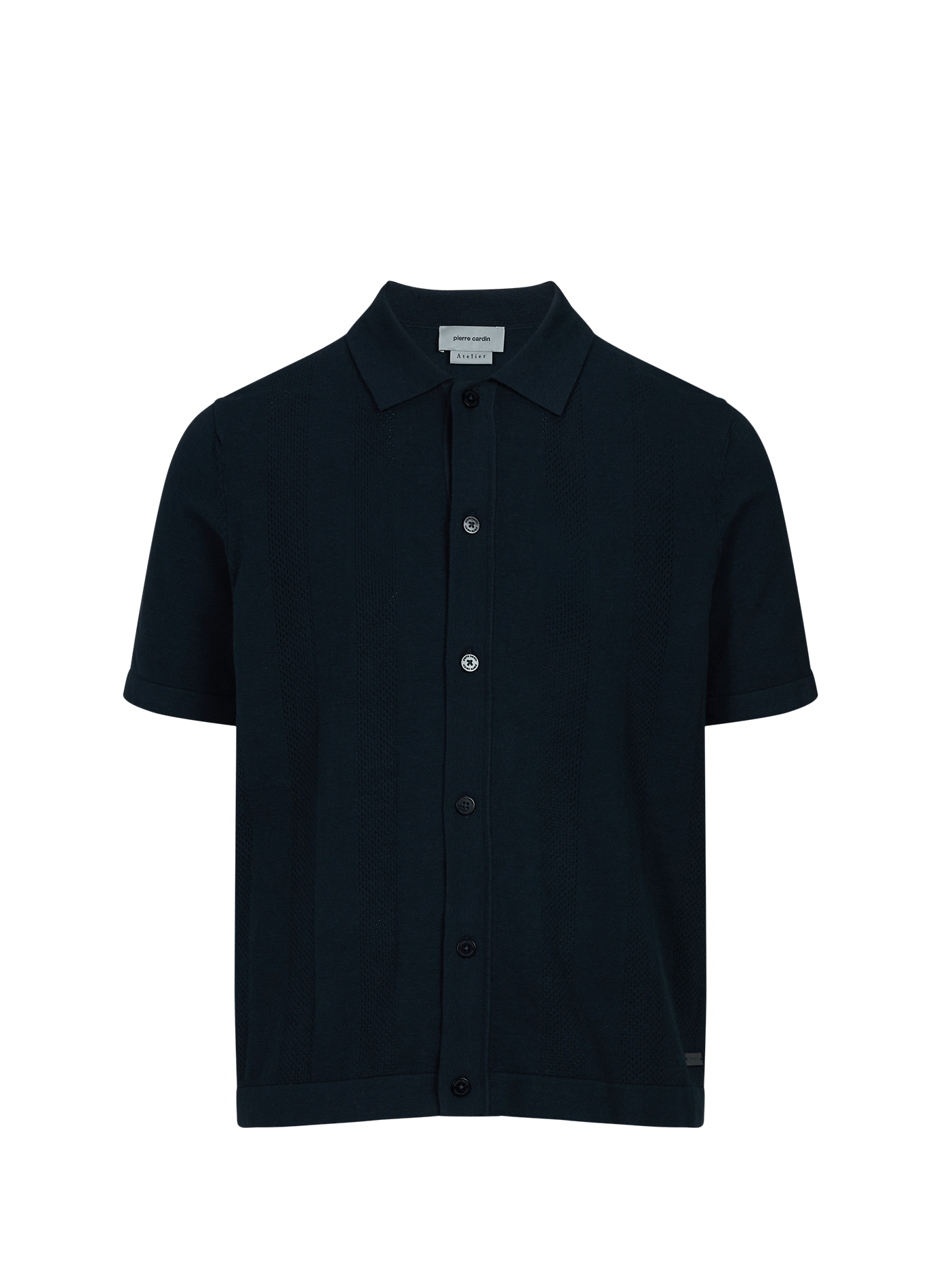 Chemise à manches courtes en coton mélangé PIERRE CARDIN Bleu