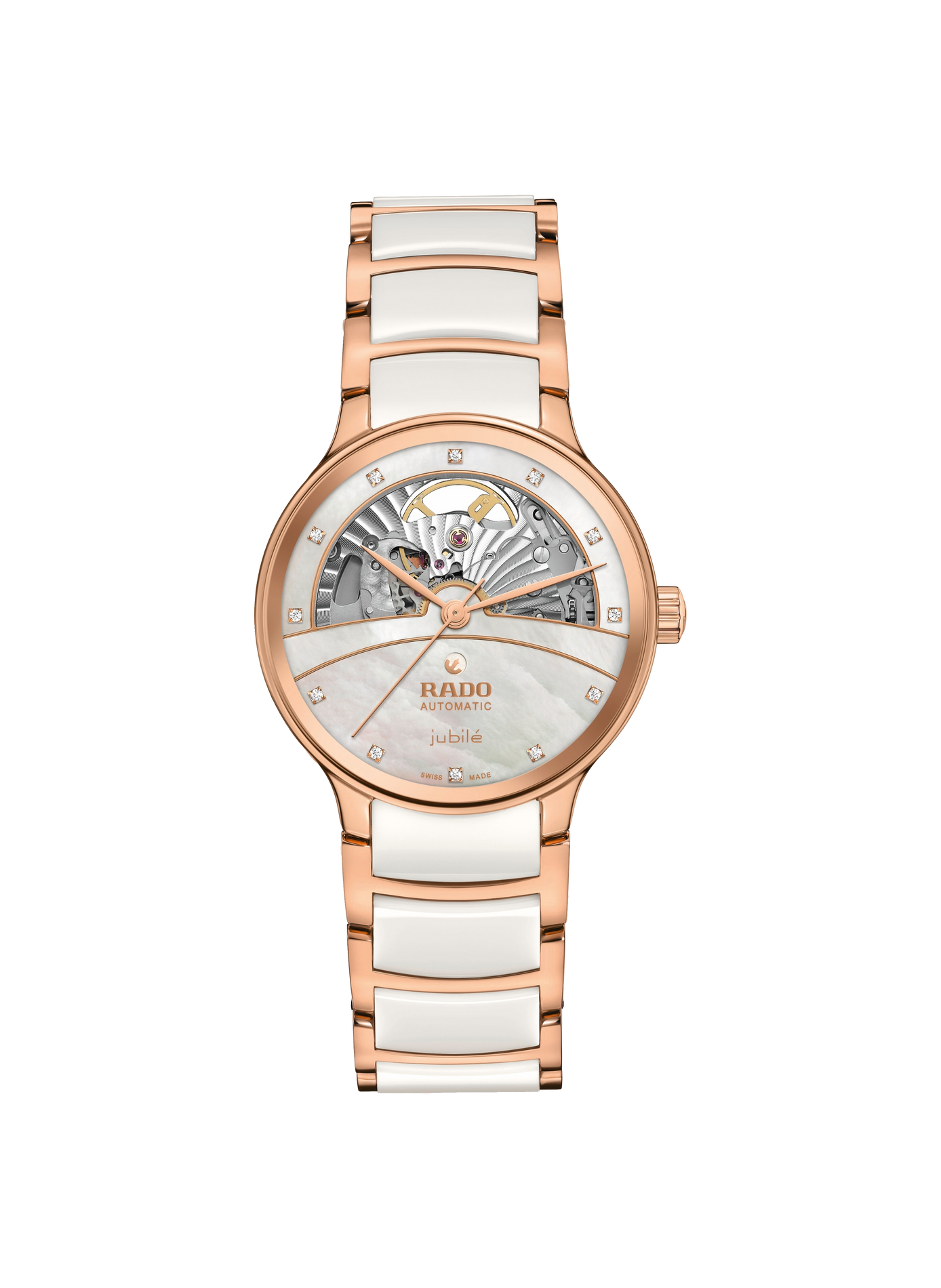 Montre automatique Centrix en acier inoxydable RADO Blanc