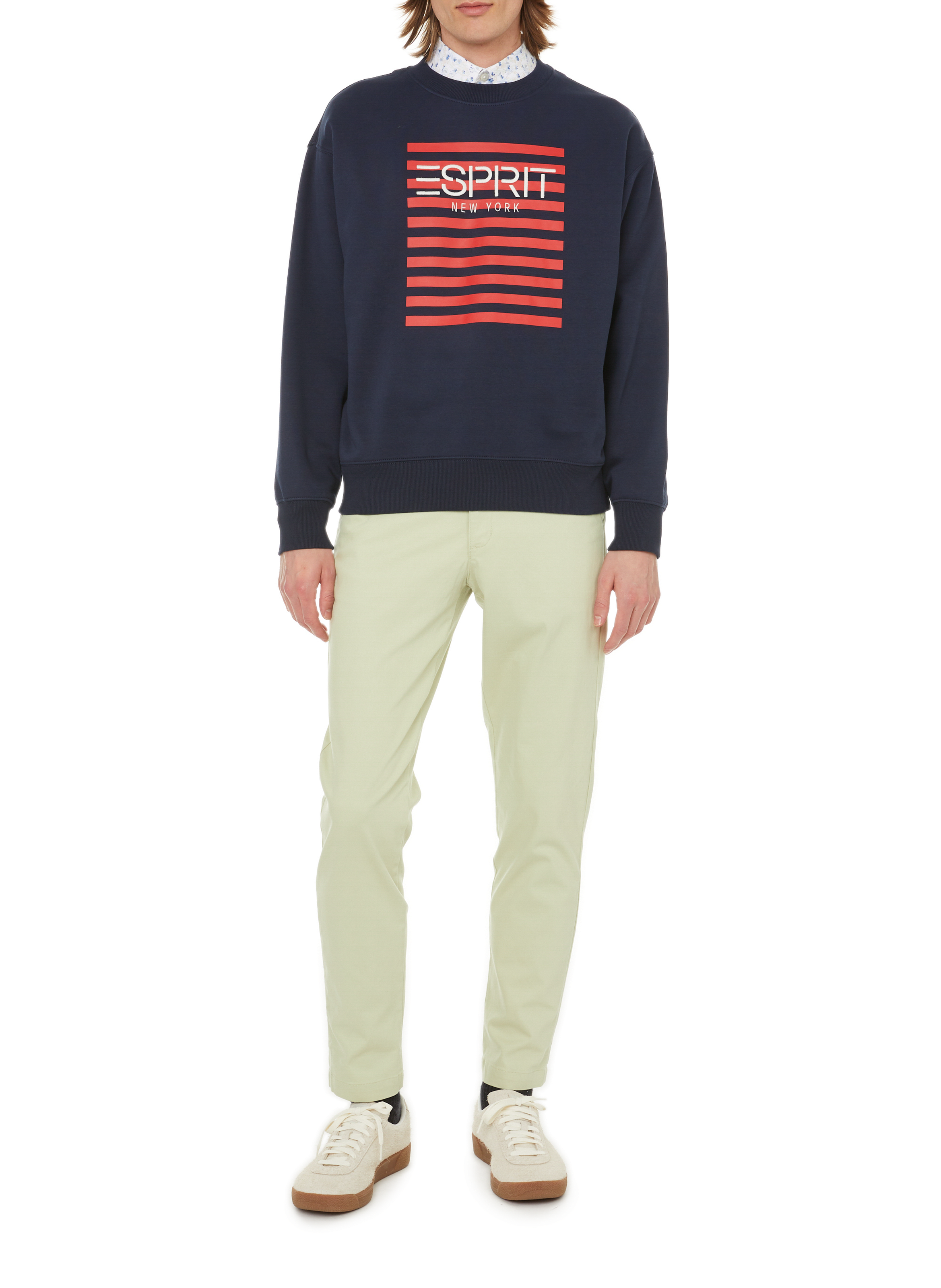 Cotton sweatshirt ESPRIT Blue