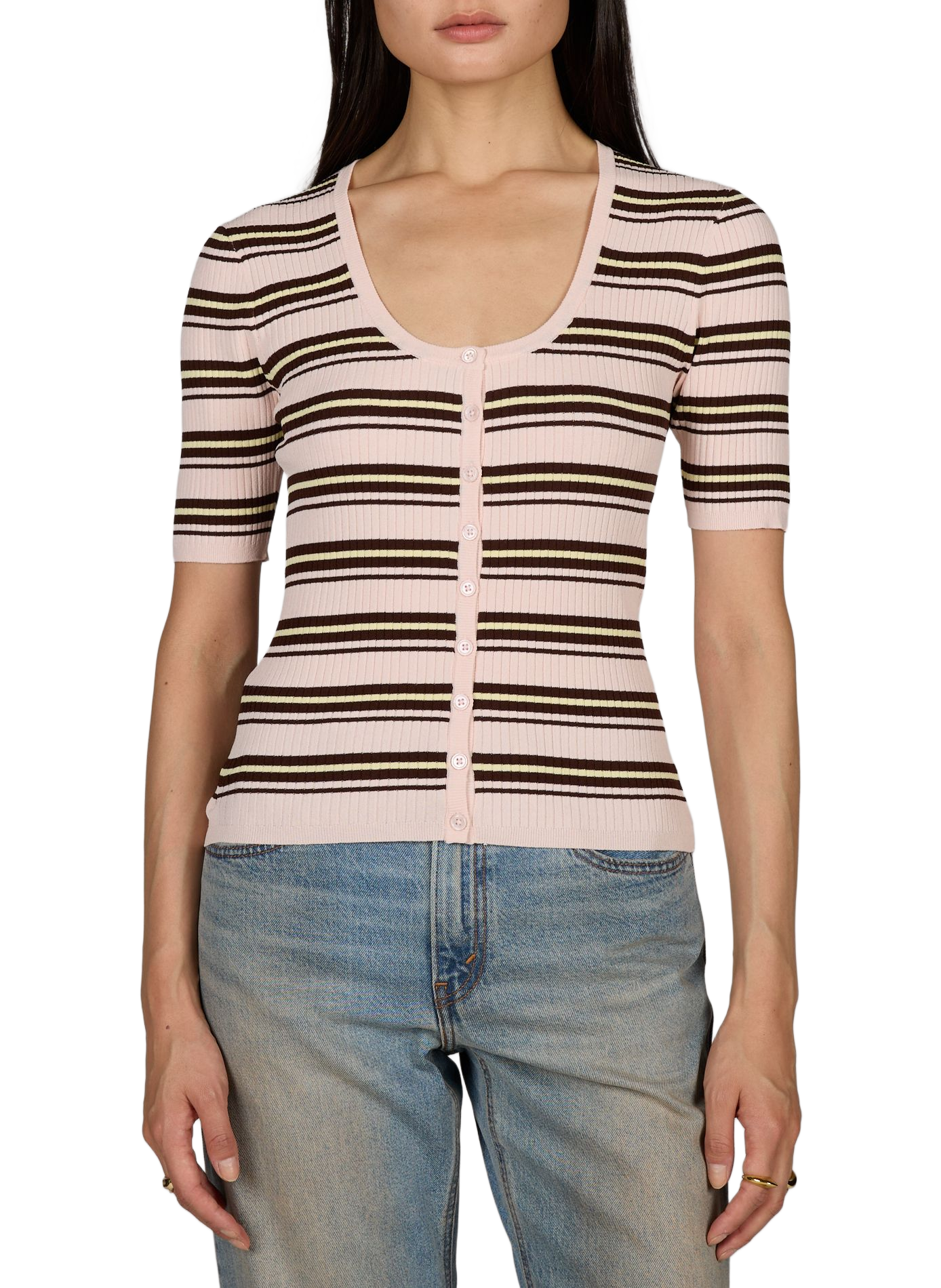 Top à rayures Calyn boutonné BAUM UND PFERDGARTEN Multicolore