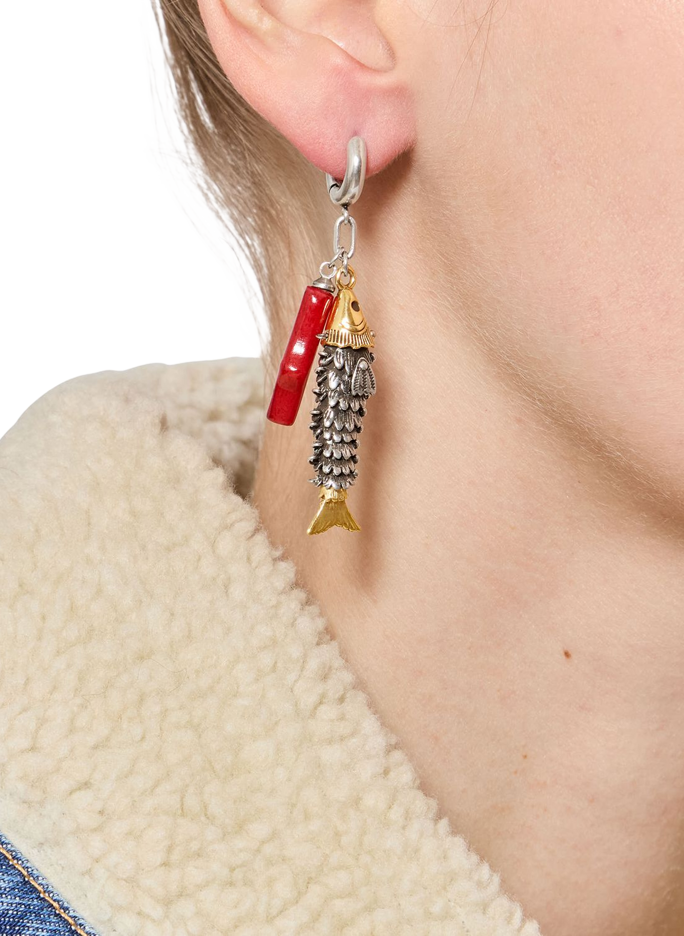 Boucles d’oreilles pendantes New River ISABEL MARANT Argent