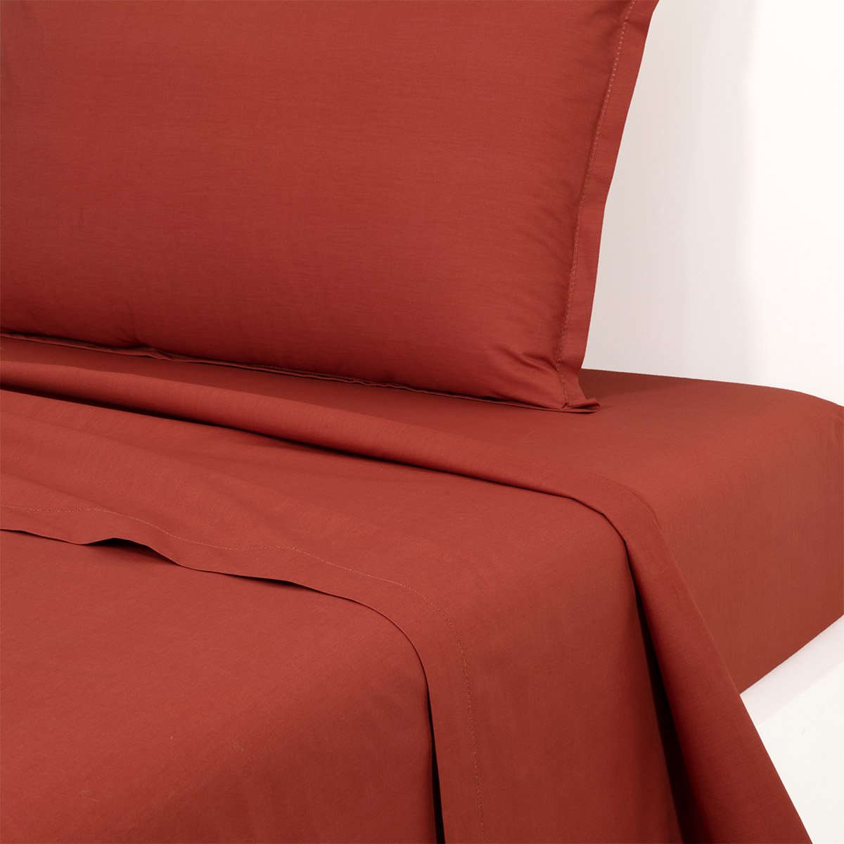 Drap plat en percale de coton, alcove  Erable