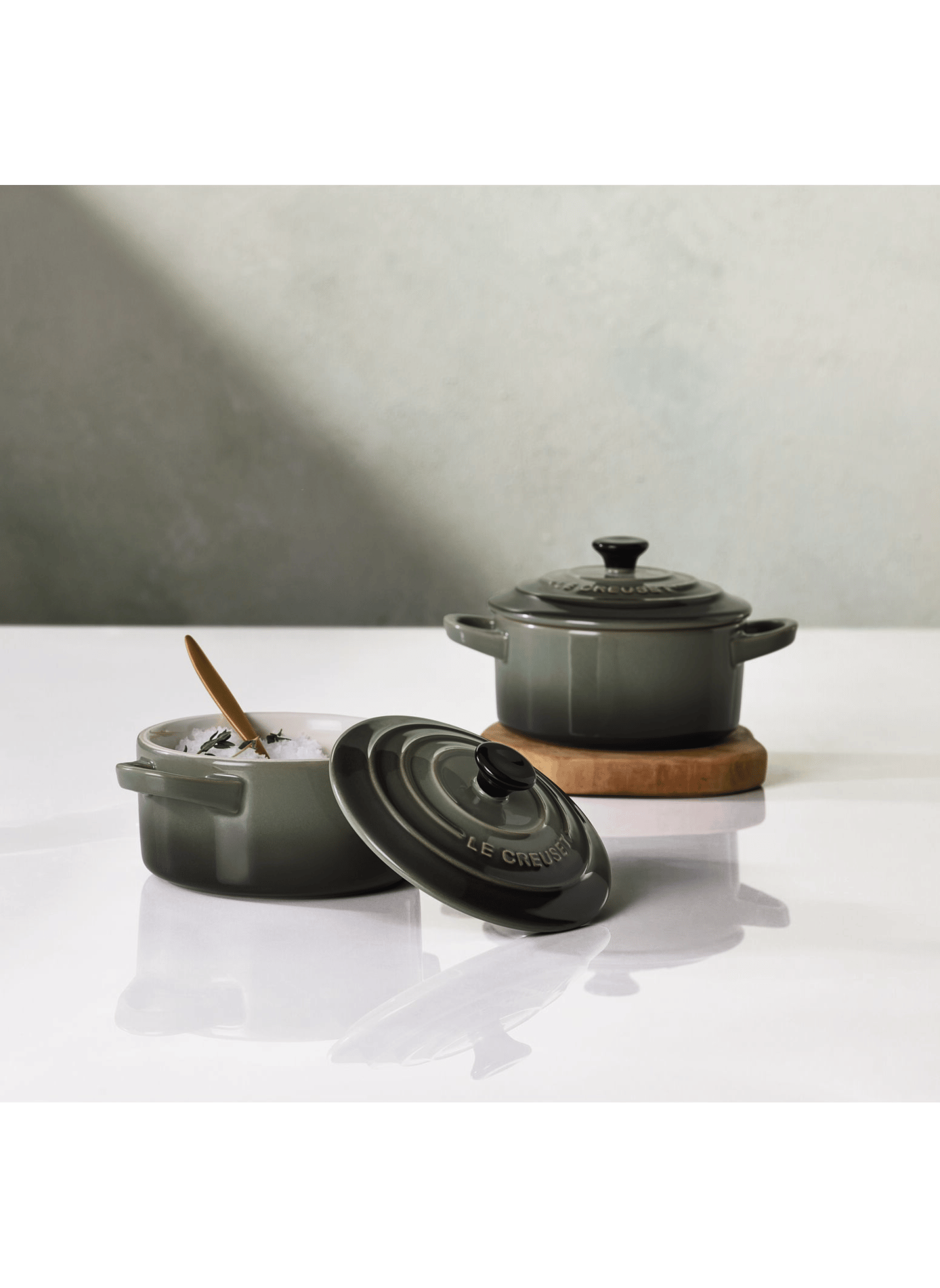 Mini-Kochtopf aus Keramik LE CREUSET Grun