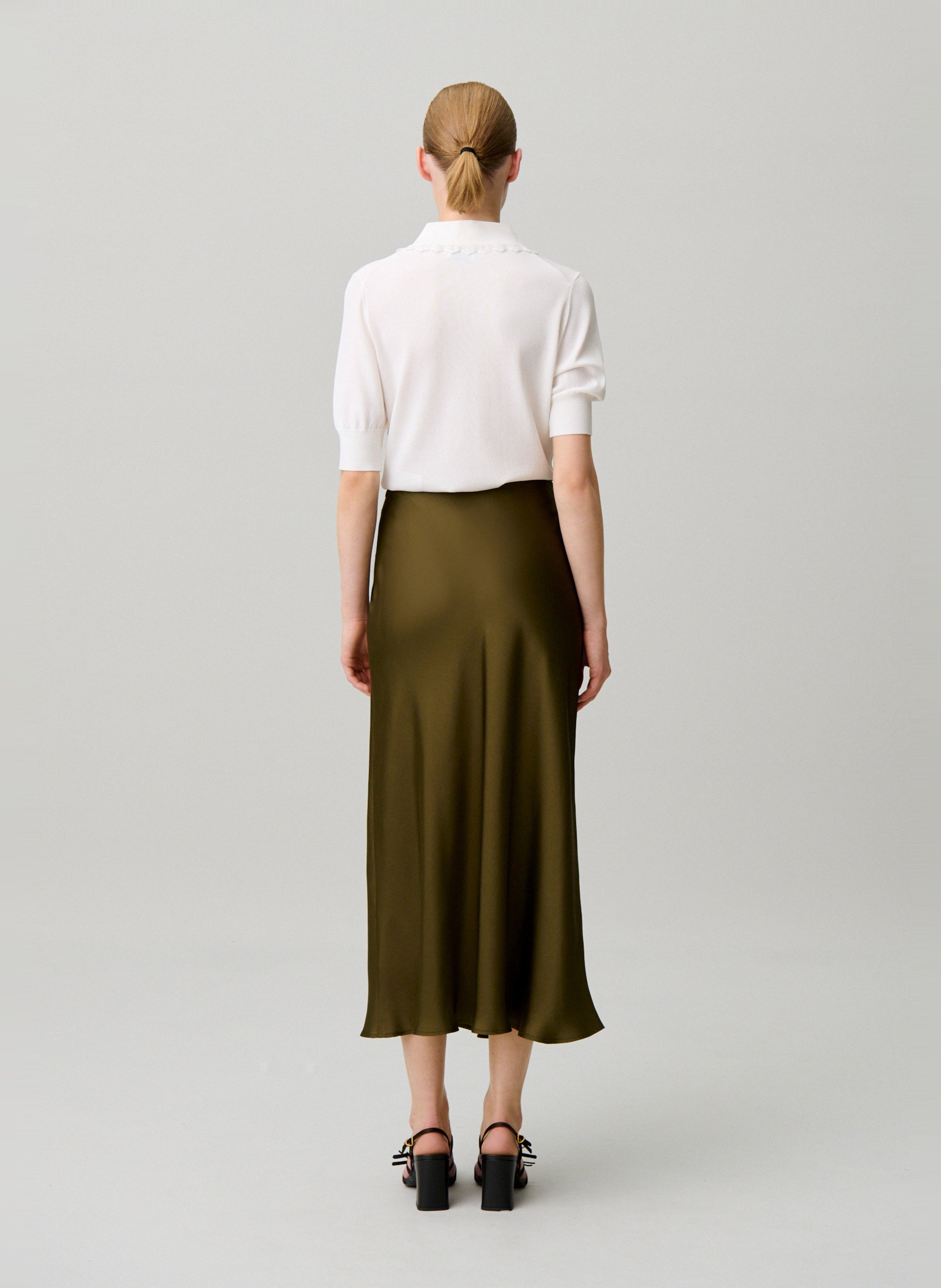 Jupe longue évasée CLAUDIE PIERLOT Marron