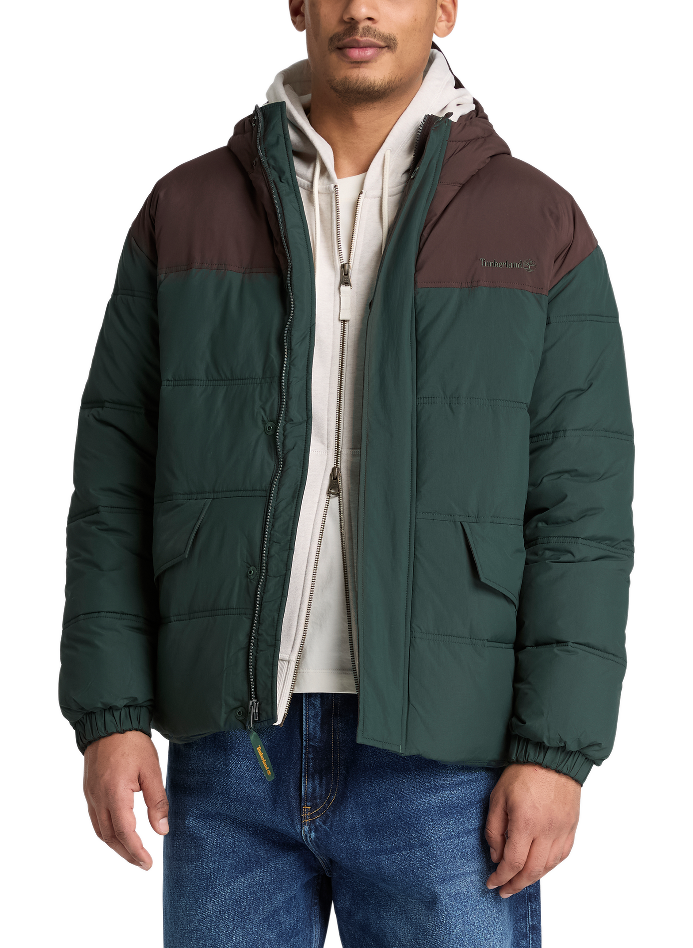 Kurze gesteppte Daunenjacke TIMBERLAND Grun