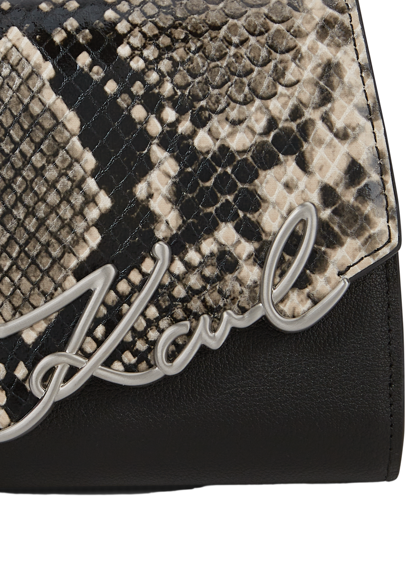 K/Handtekening python clutch KARL LAGERFELD Geen kleur