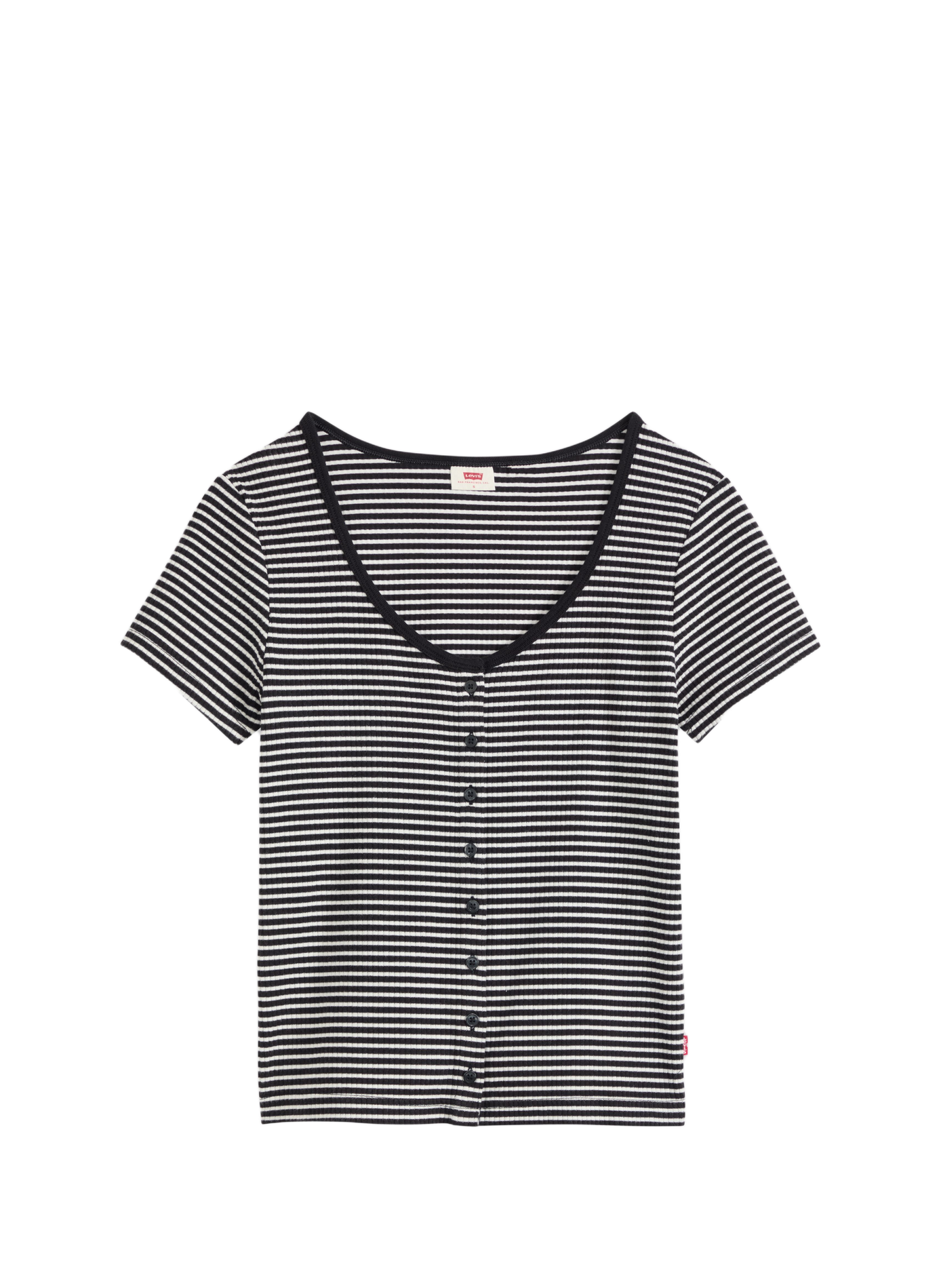 Cotton-blend round-neck T-shirt LEVI'S Black