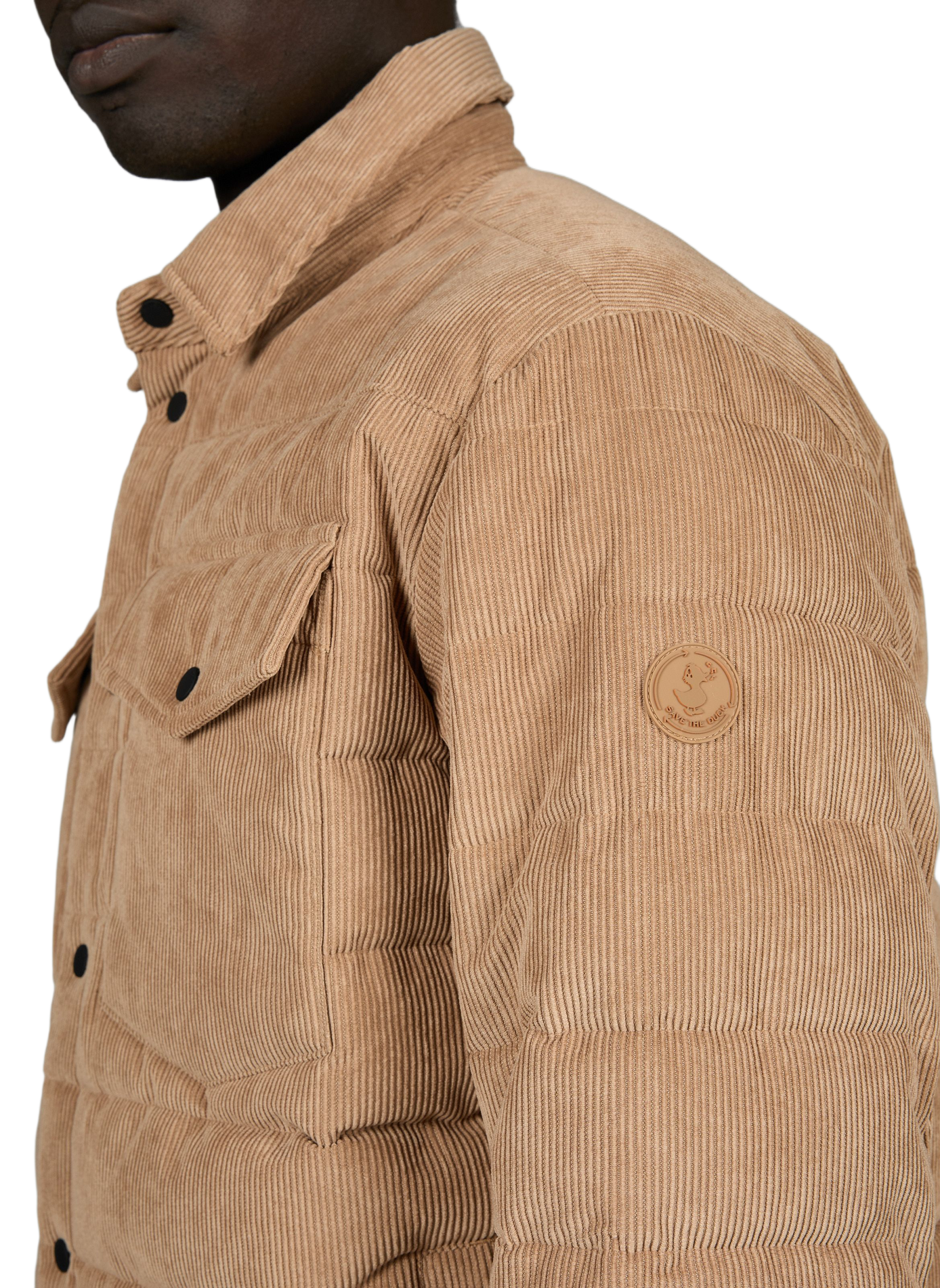 Jens straight ribbed jacket | Beige SAVE THE DUCK Men