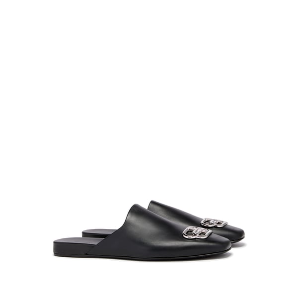 Mules plates Cosy BB en cuir