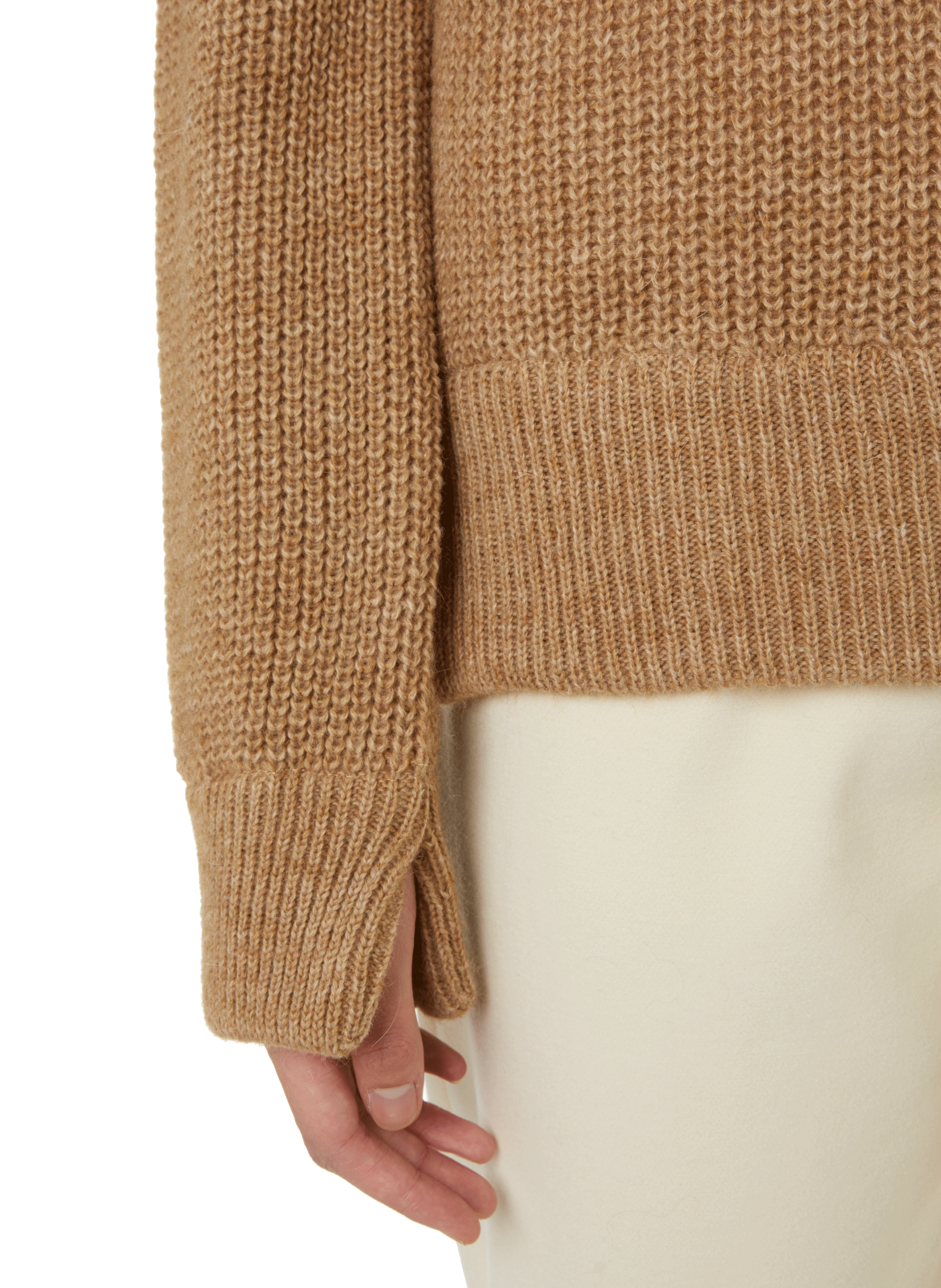 Pull col camionneur en laine mélangée SAISON 1865 Marron