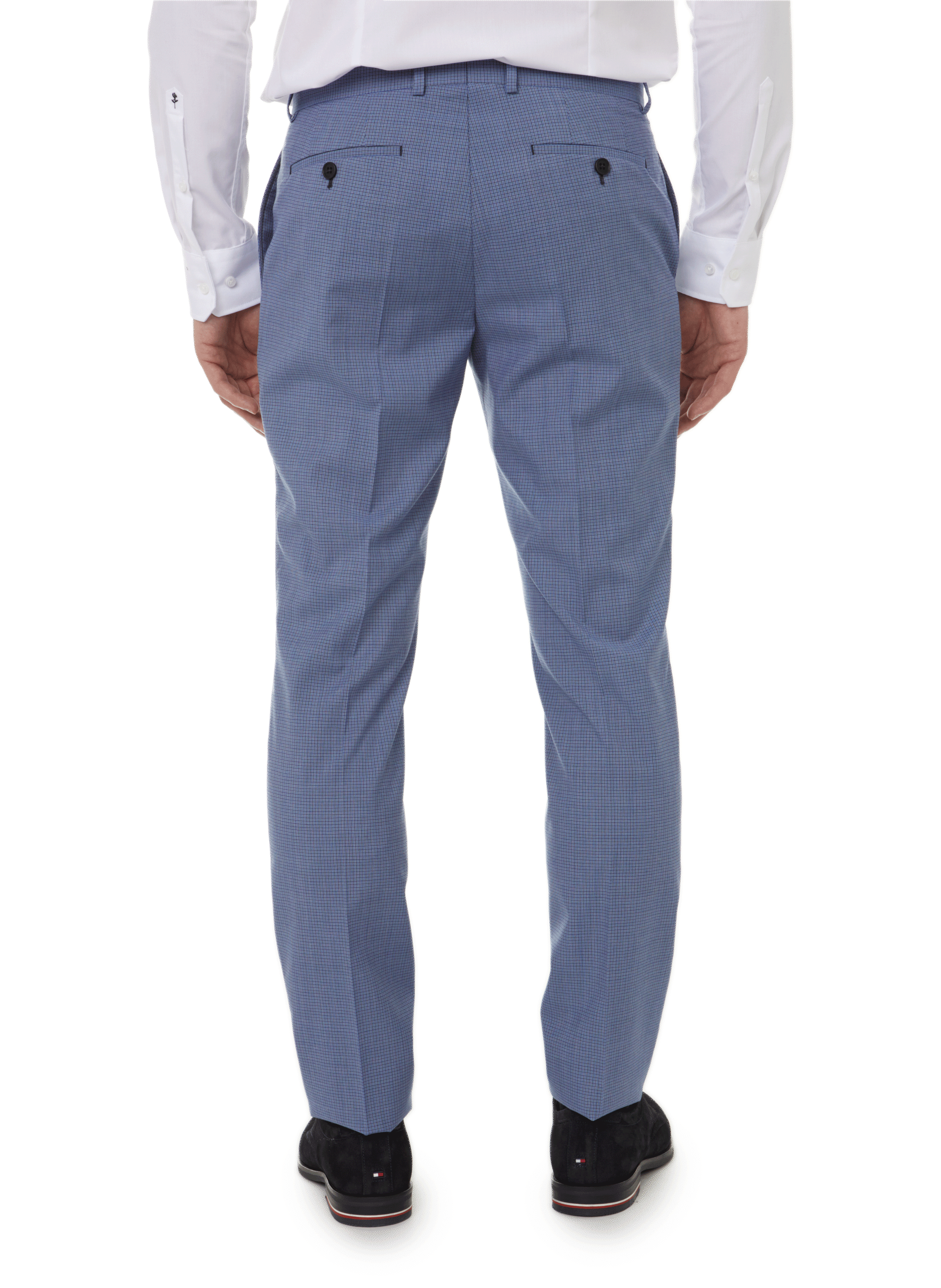Check wool trousers SAISON 1865 Blue
