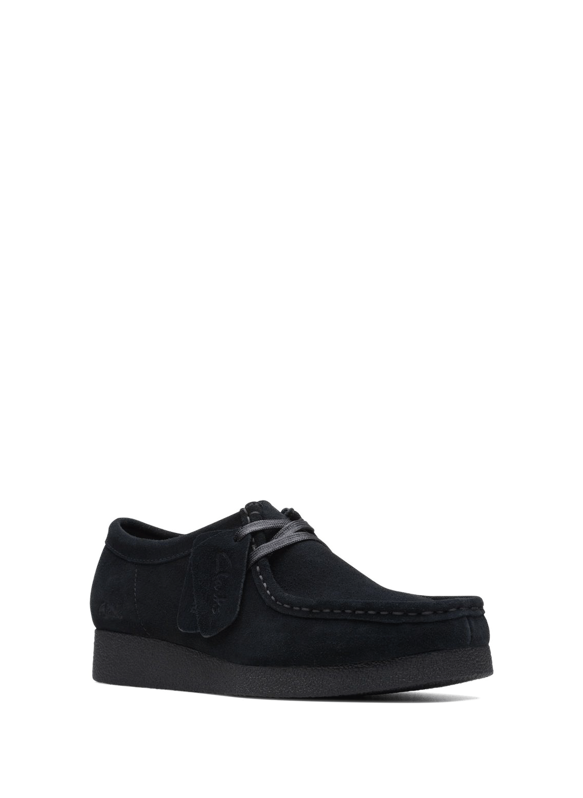 Wallabee suede flat shoes CLARKS Black