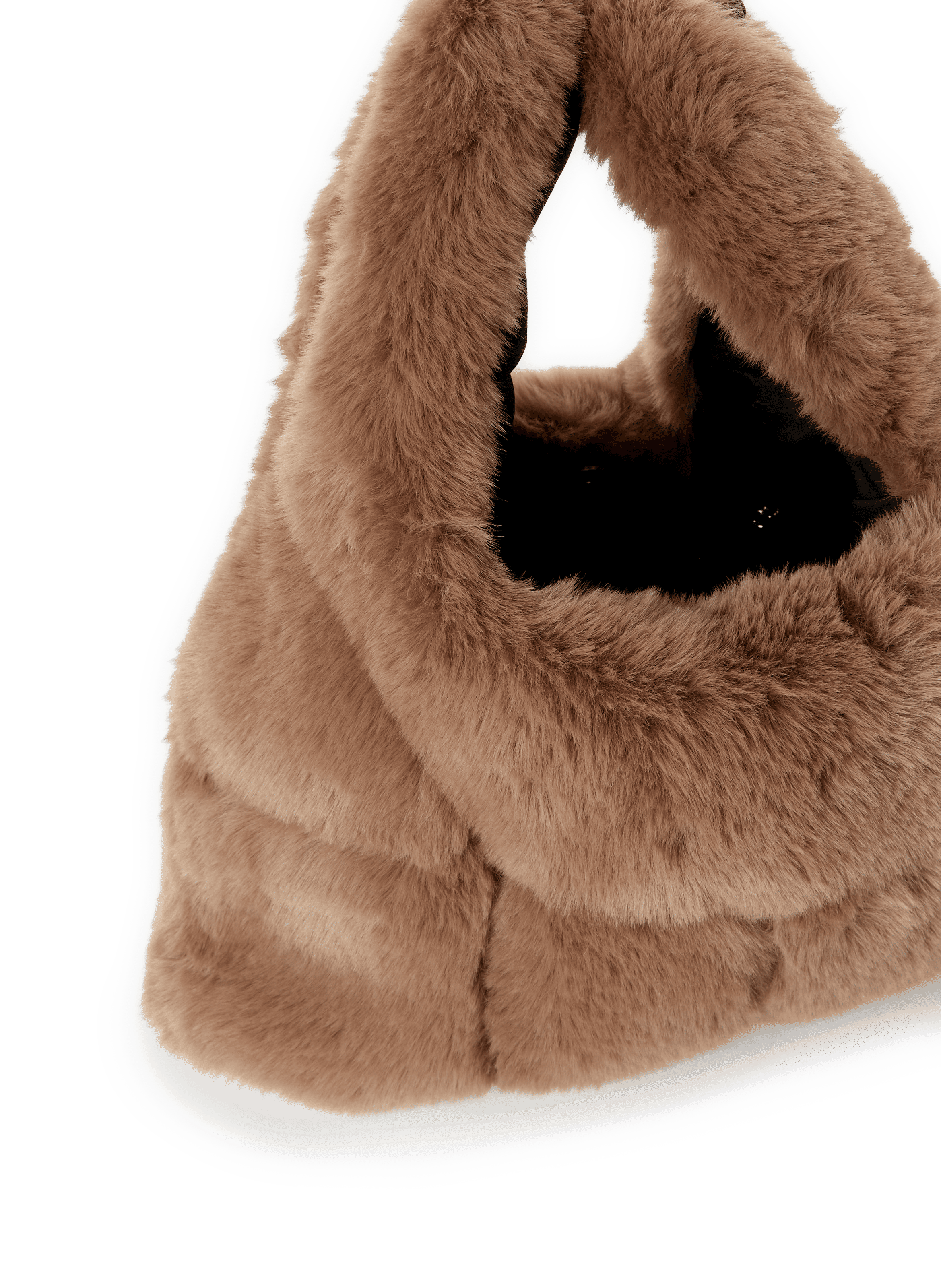 Fur handbag AU PRINTEMPS PARIS Beige